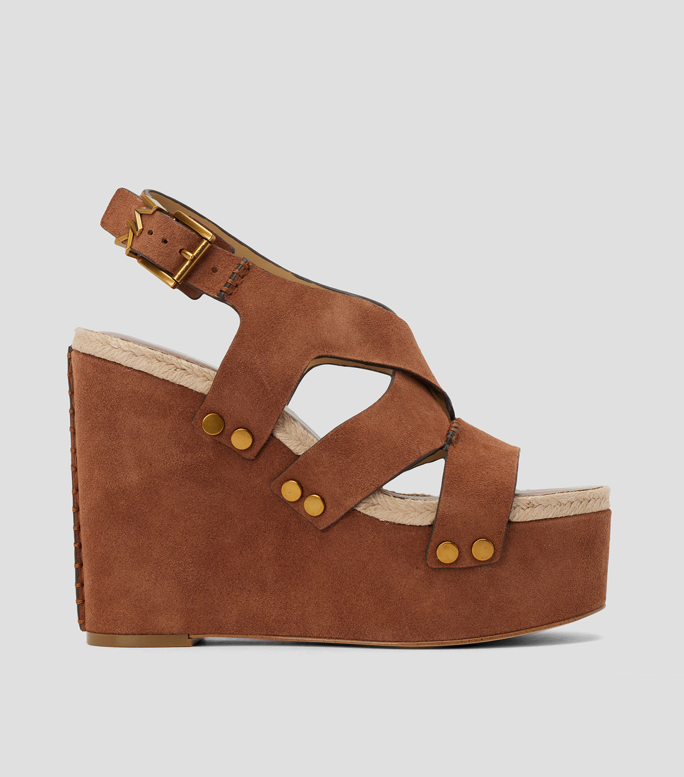 Sandalias con tacón alto de cuña Raven Mujer