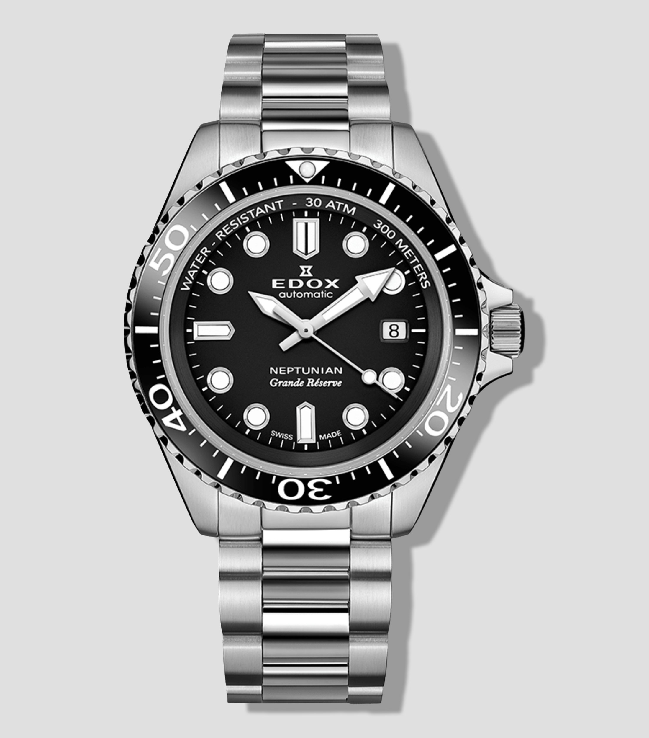 Reloj para Hombre Neptunian Deportivo, Plateado y Negro