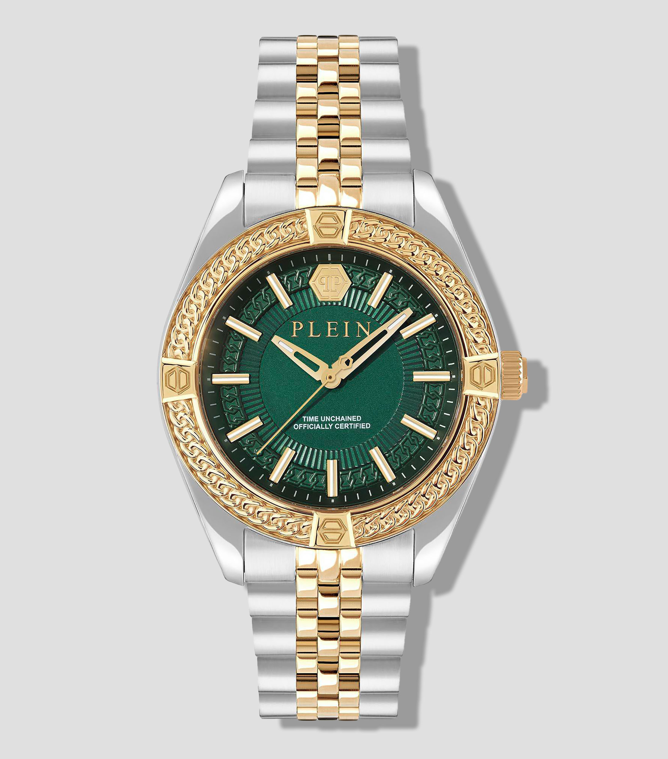 Reloj para hombre Icon Chain De vestir, Dorado, Plateado