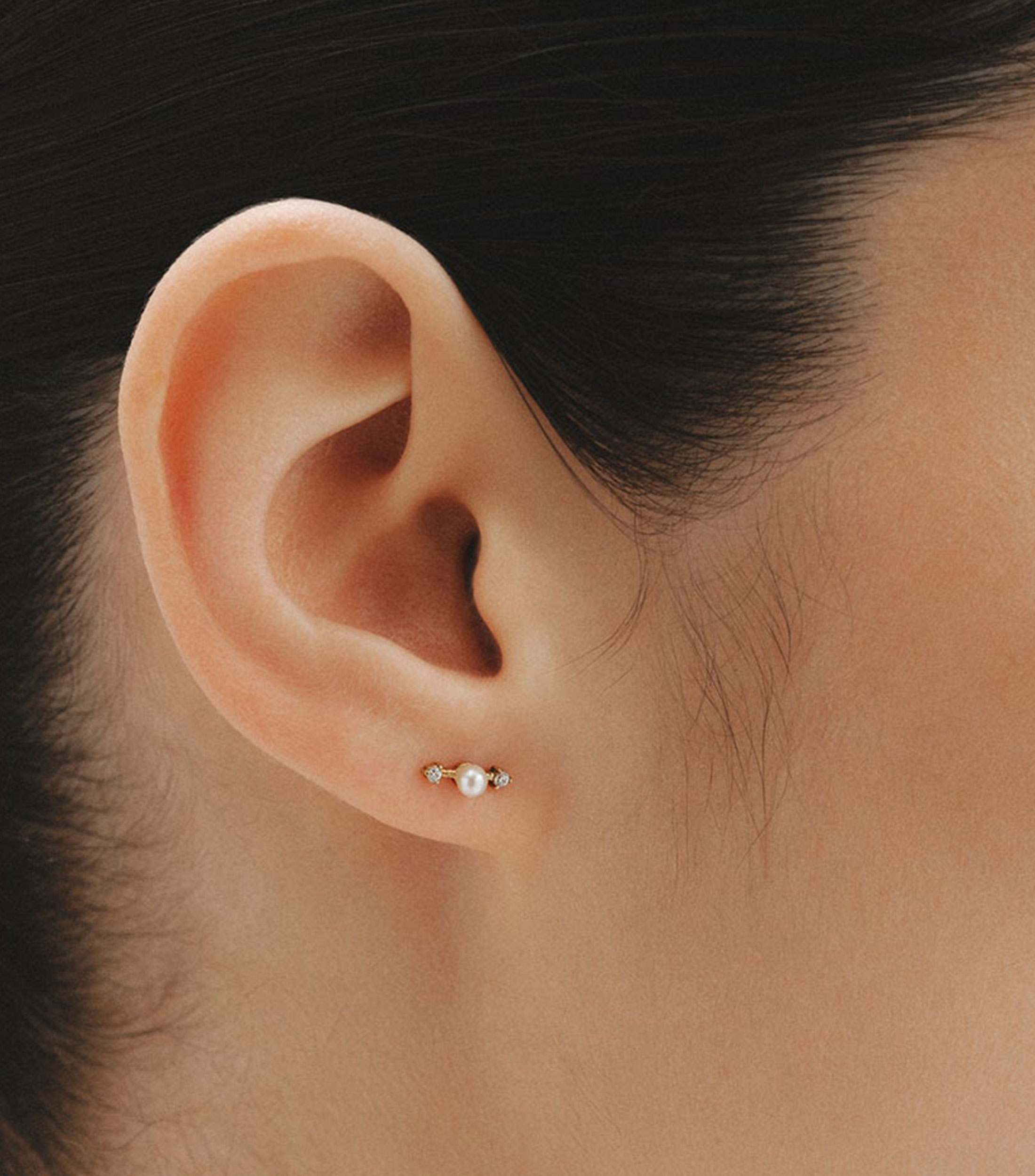 Aretes en Plata .925 con perlas Comunión Mujer