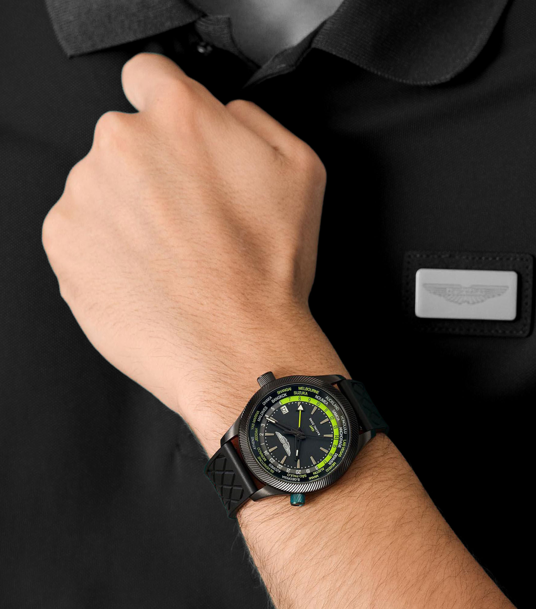 Reloj para hombre Icon GRZ GMT Casual Negro
