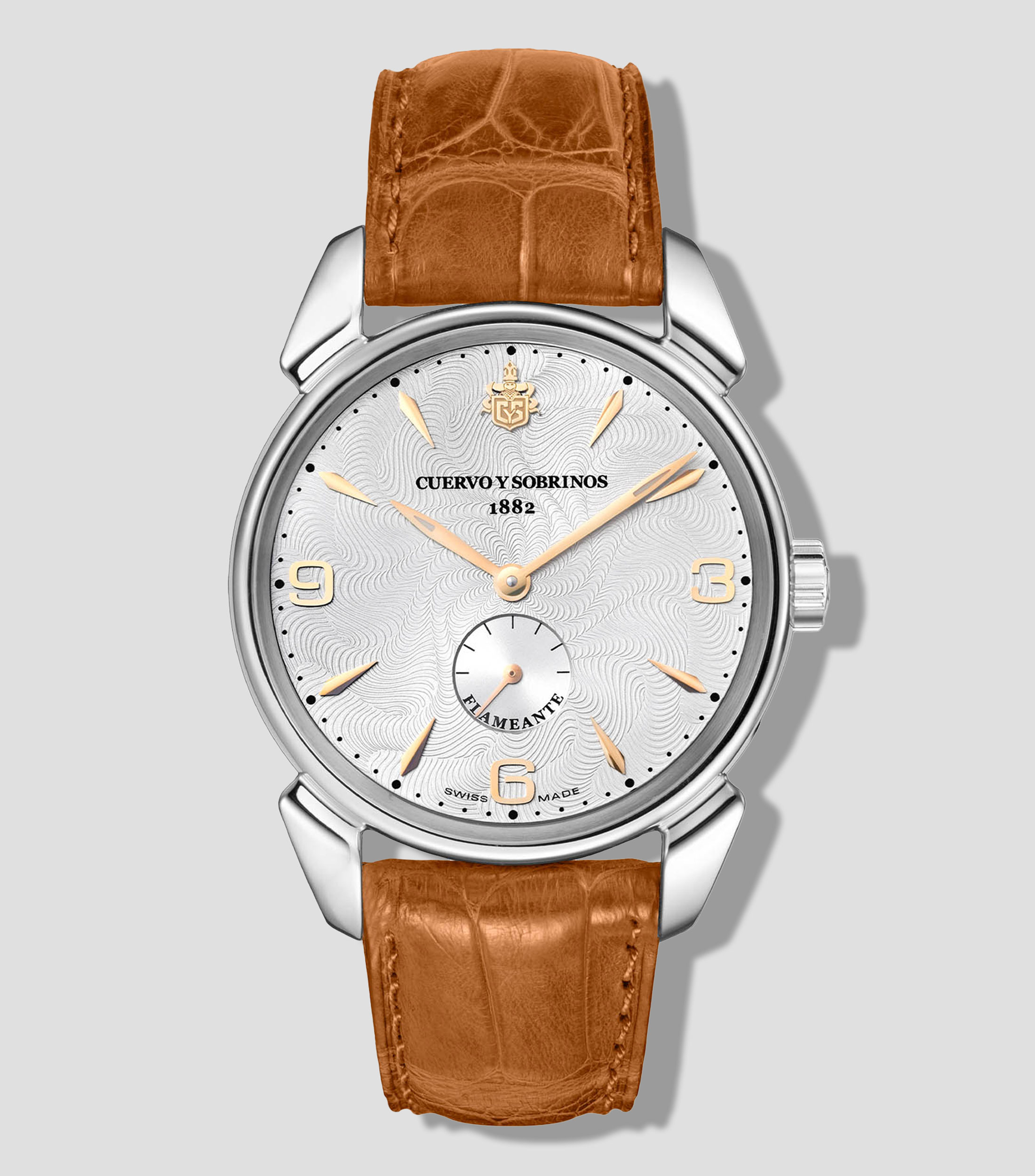 Reloj para Hombre Flameante casual plateado