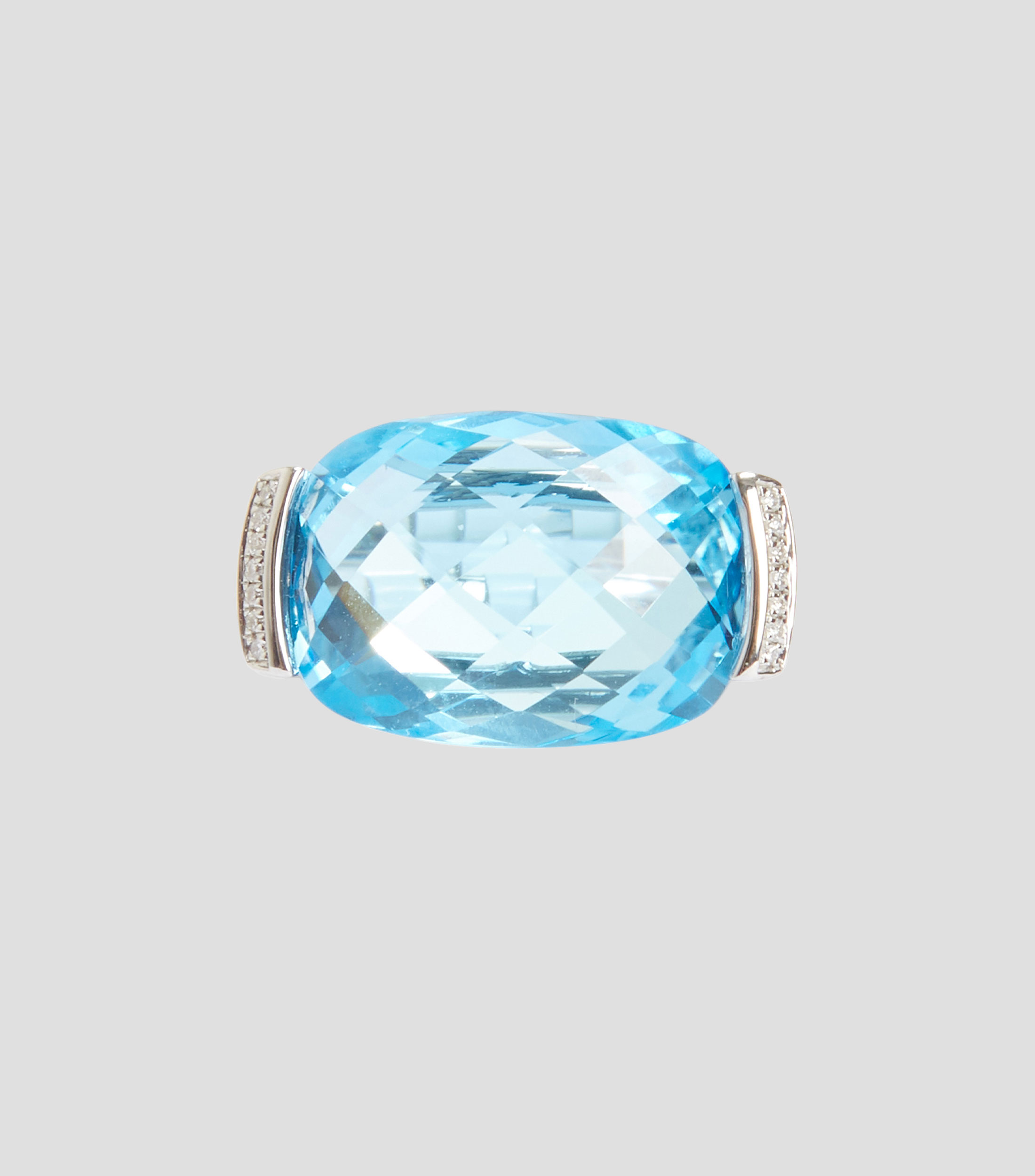 Anillo en oro blanco de 14 Kts Mujer