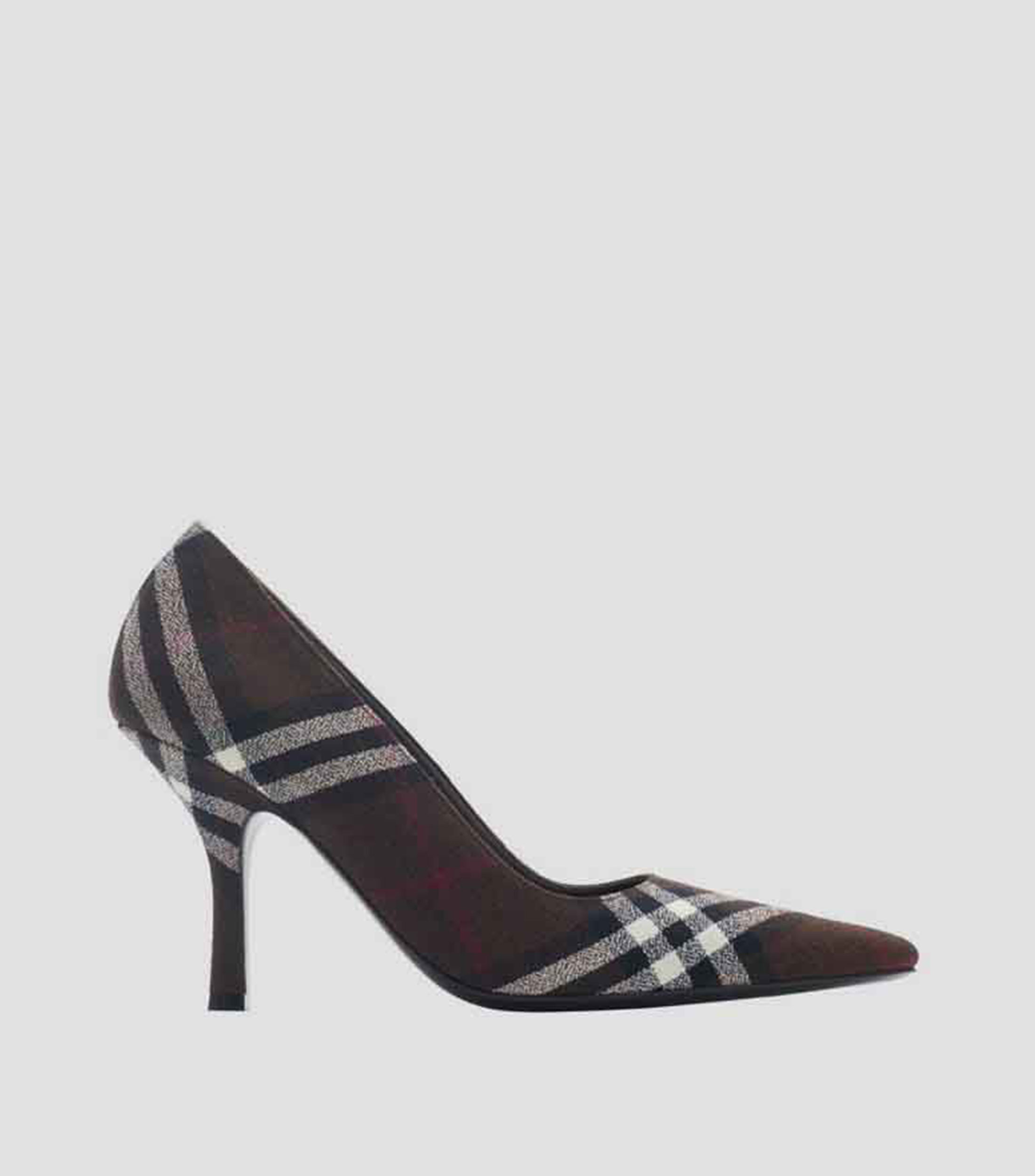 Zapatillas pump tacón alto de aguja cuadros Mujer