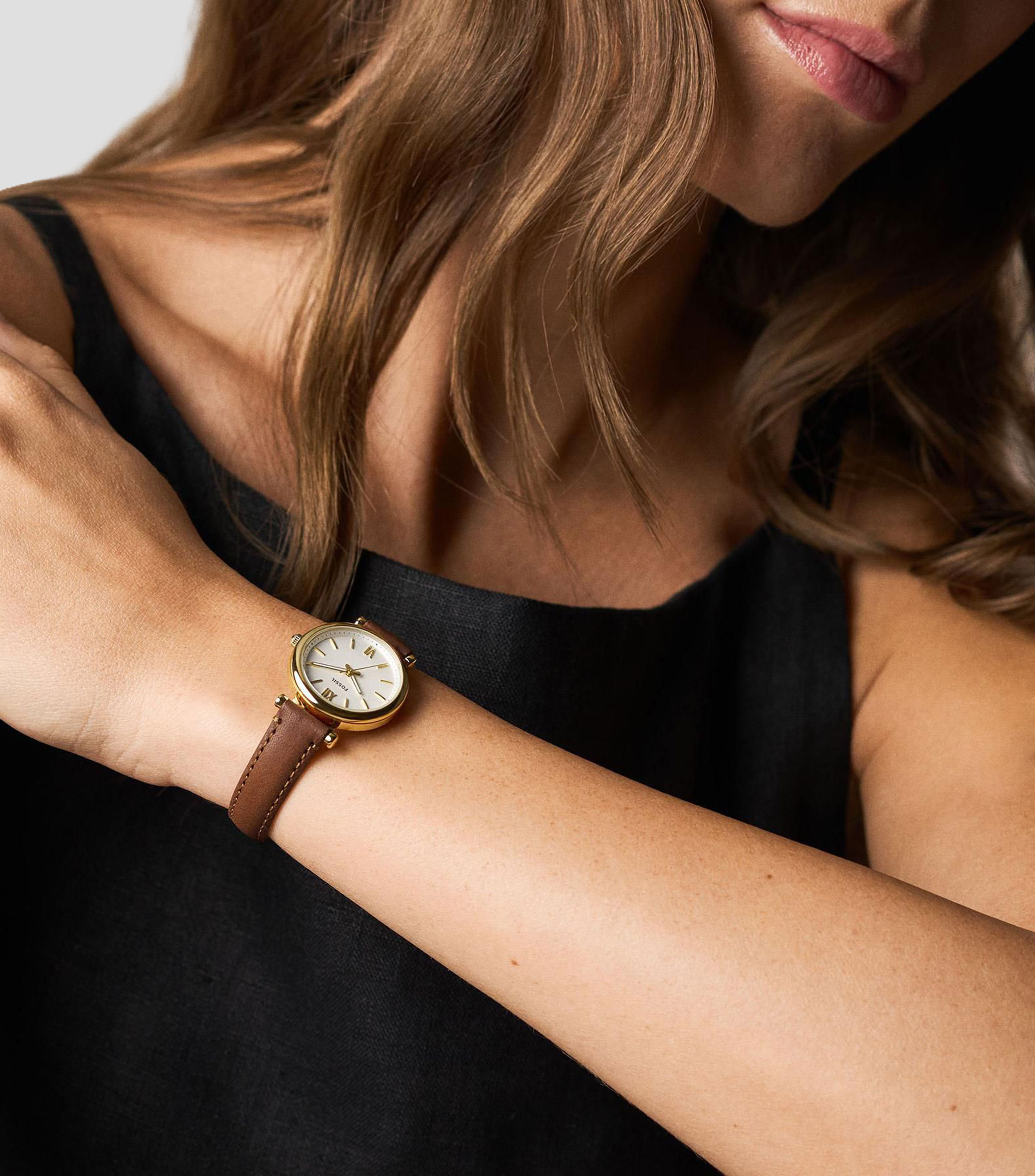 Reloj para Mujer Carlie Casual Blanco, Dorado