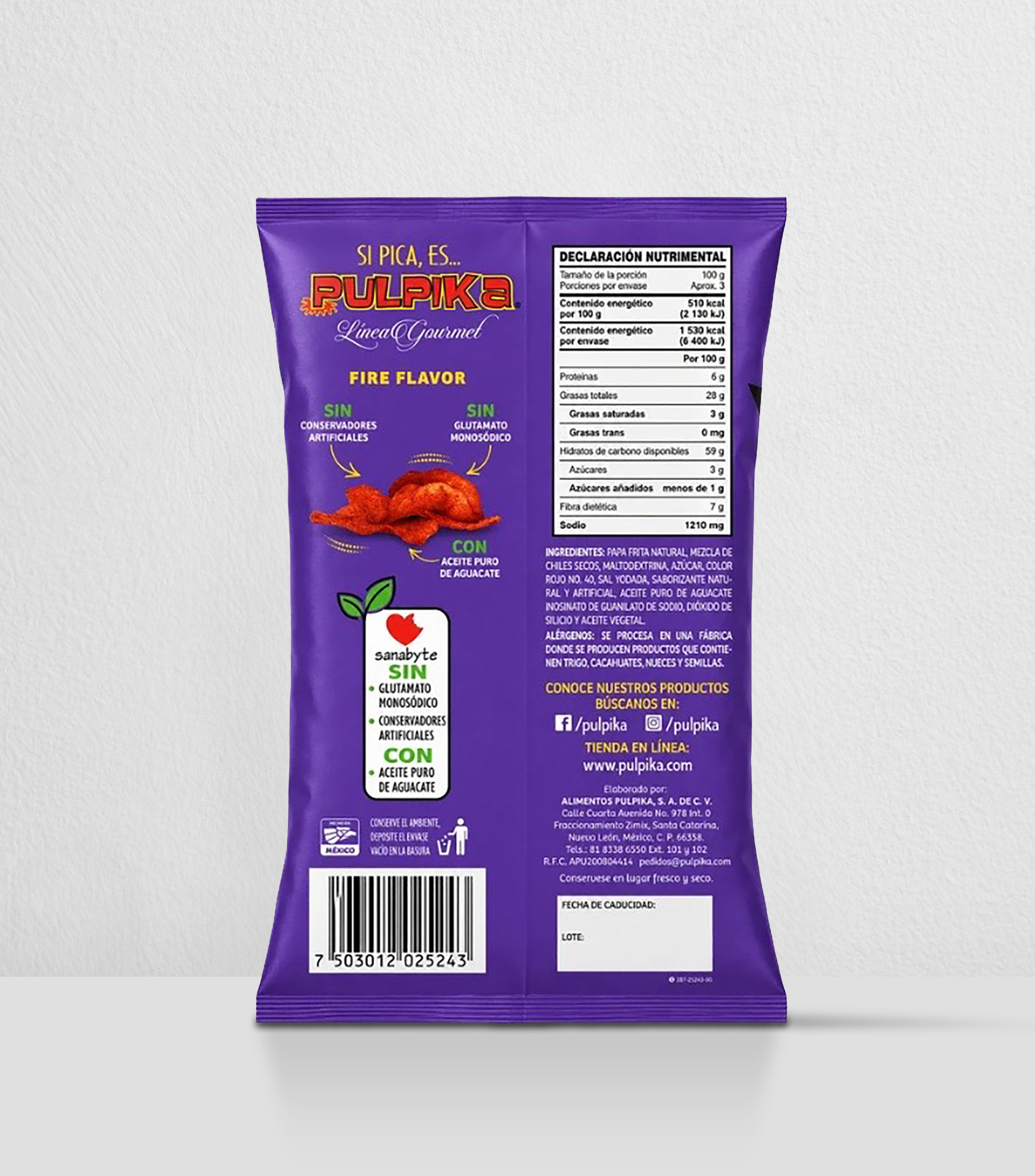 Bolsa de Papas Fire Flavor, 220 g
