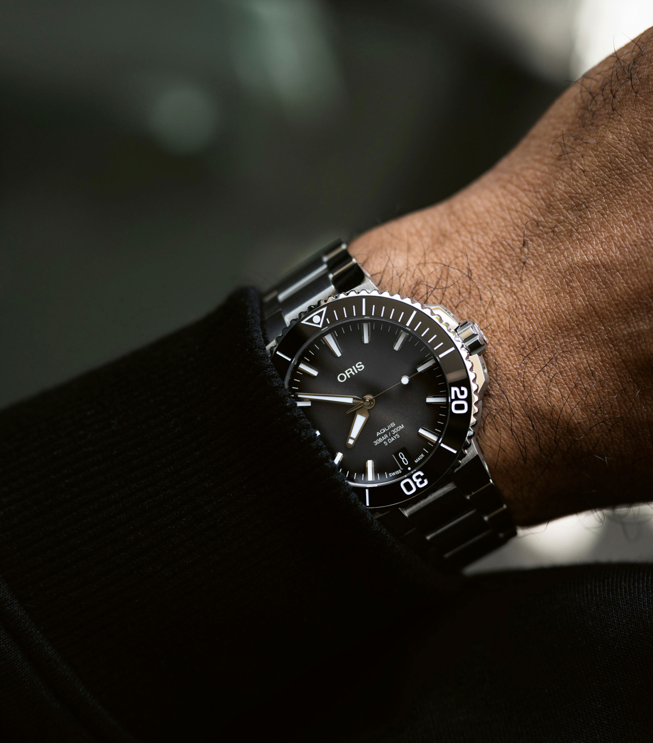 Reloj para Hombre Aquis Date Calibre 400 Deportivo Negro Hombre