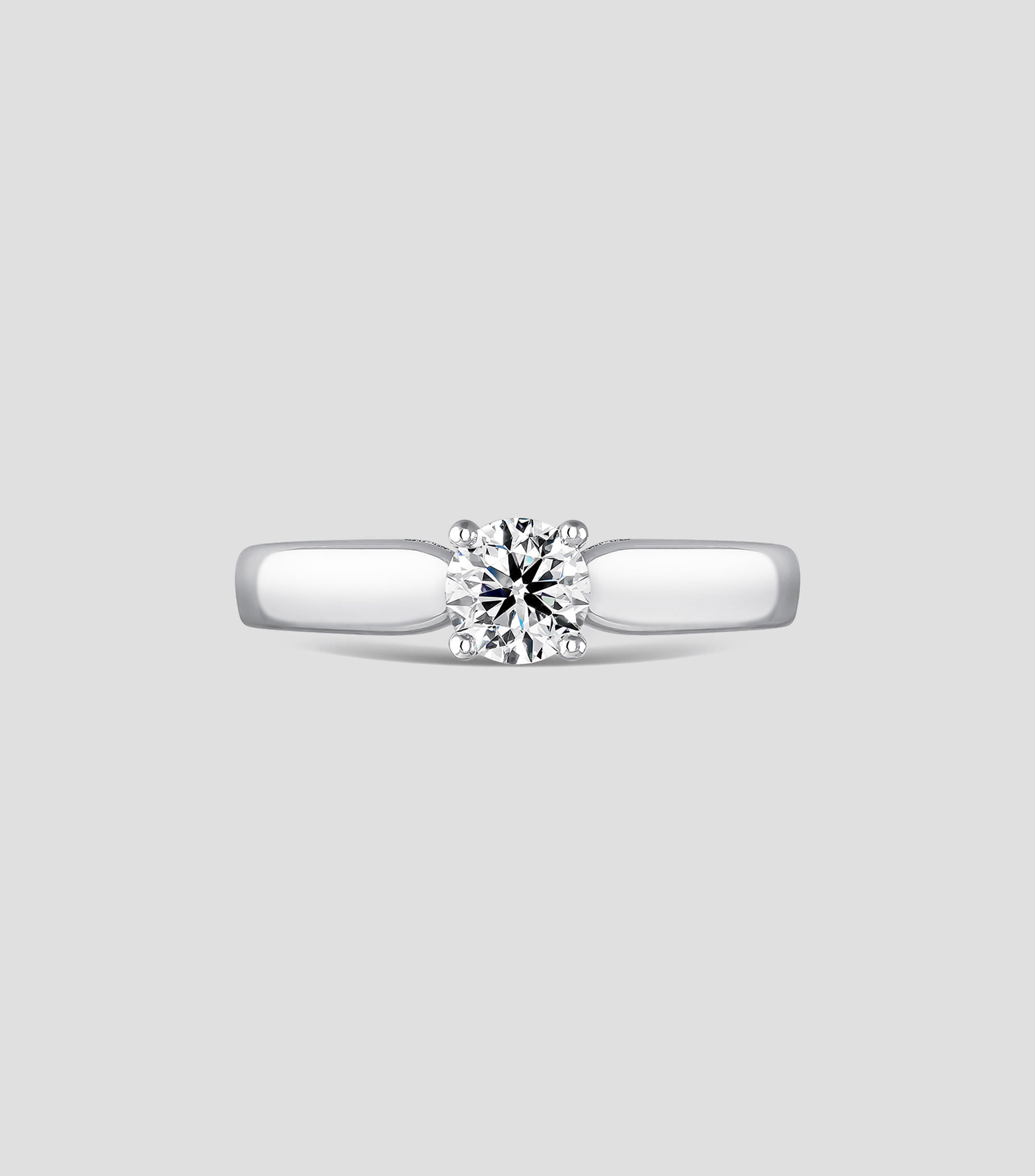 Anillo de Compromiso en Oro Blanco 18 Kilates con Diamante Mujer