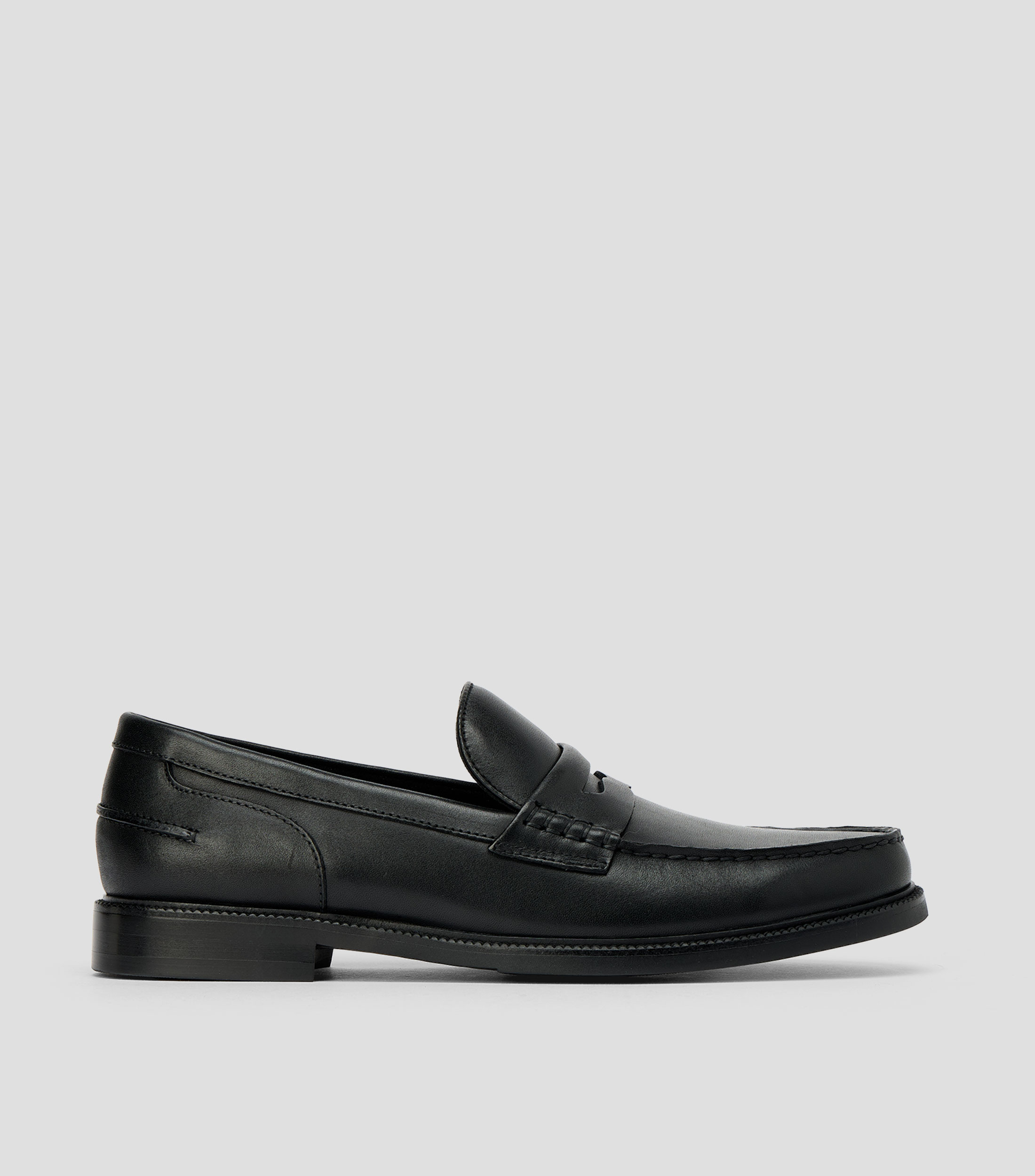 Mocasines en piel con banda Hombre
