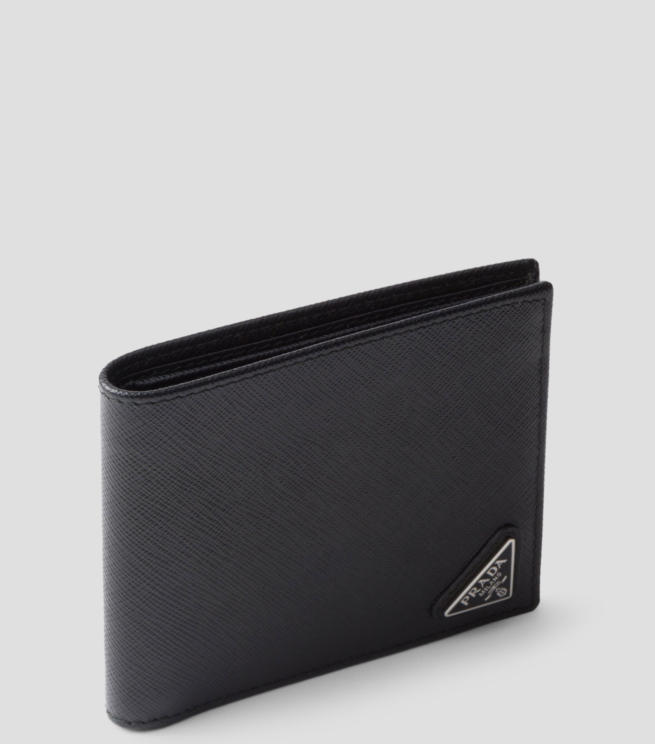 Cartera bifold en piel Saffiano fantasía Hombre