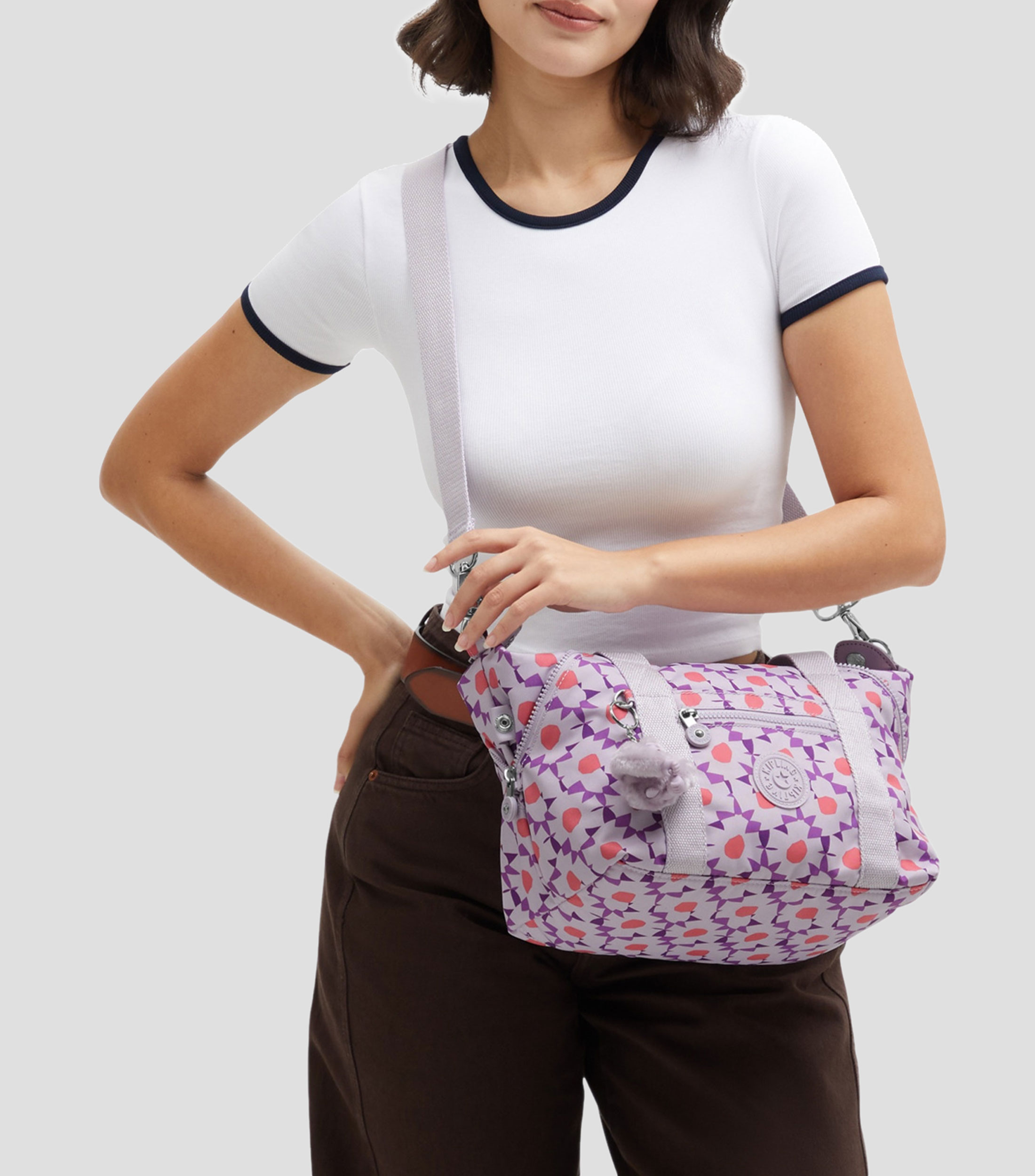 Bolsa crossbody multicolor estampada Mujer