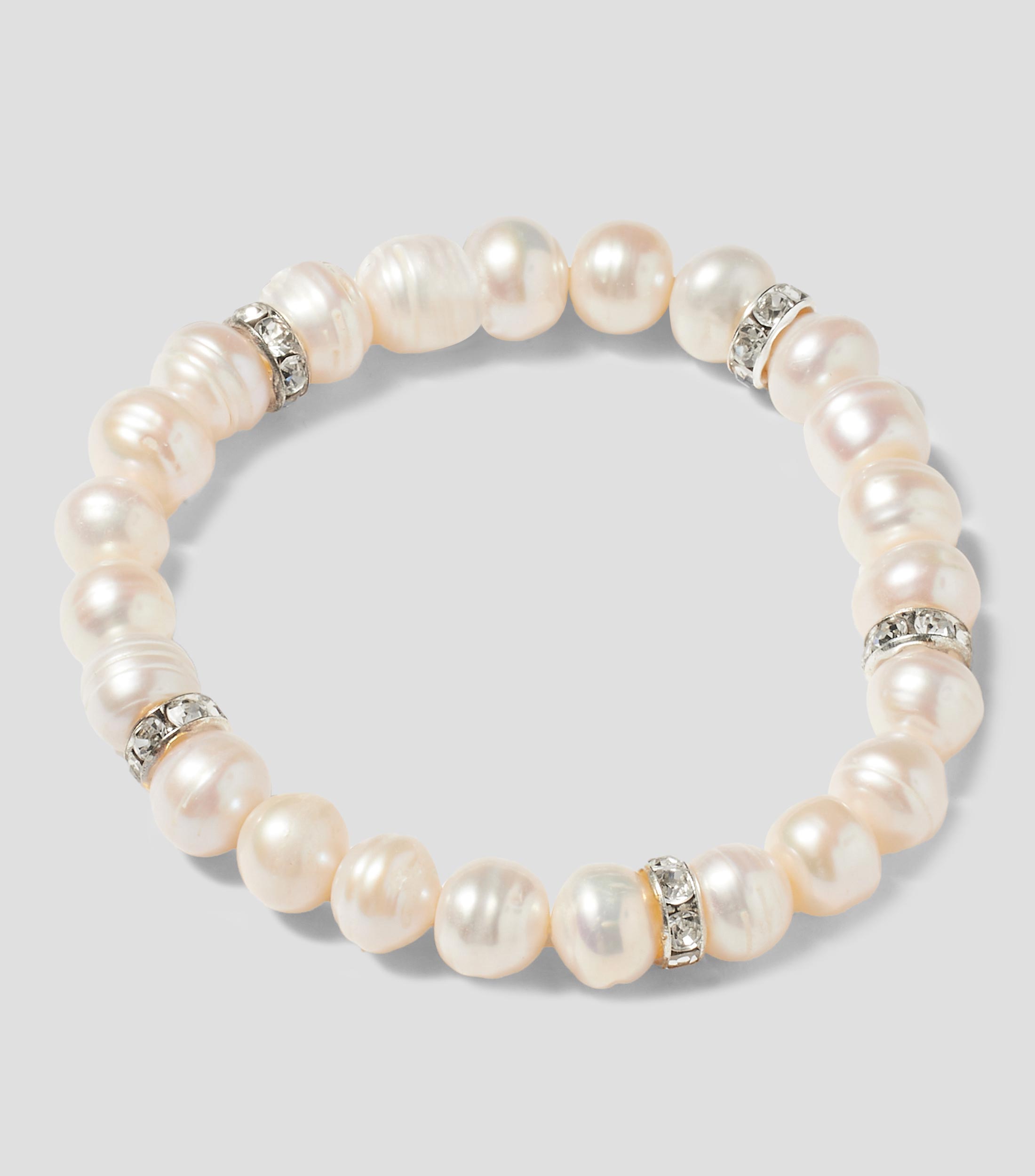 Pulsera ajustable con perlas Mujer
