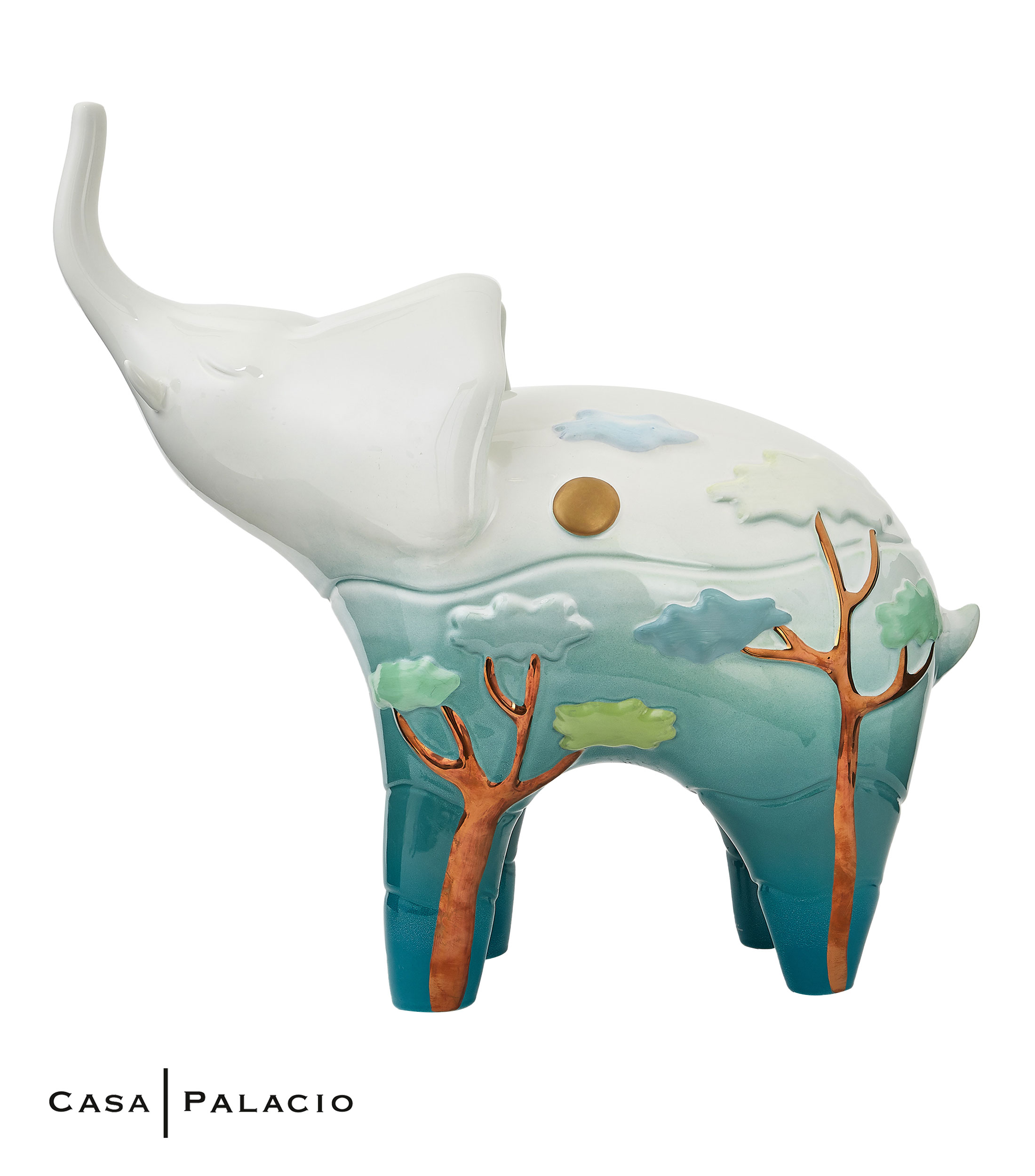 Figura decorativa Elefante Surus en cerámica