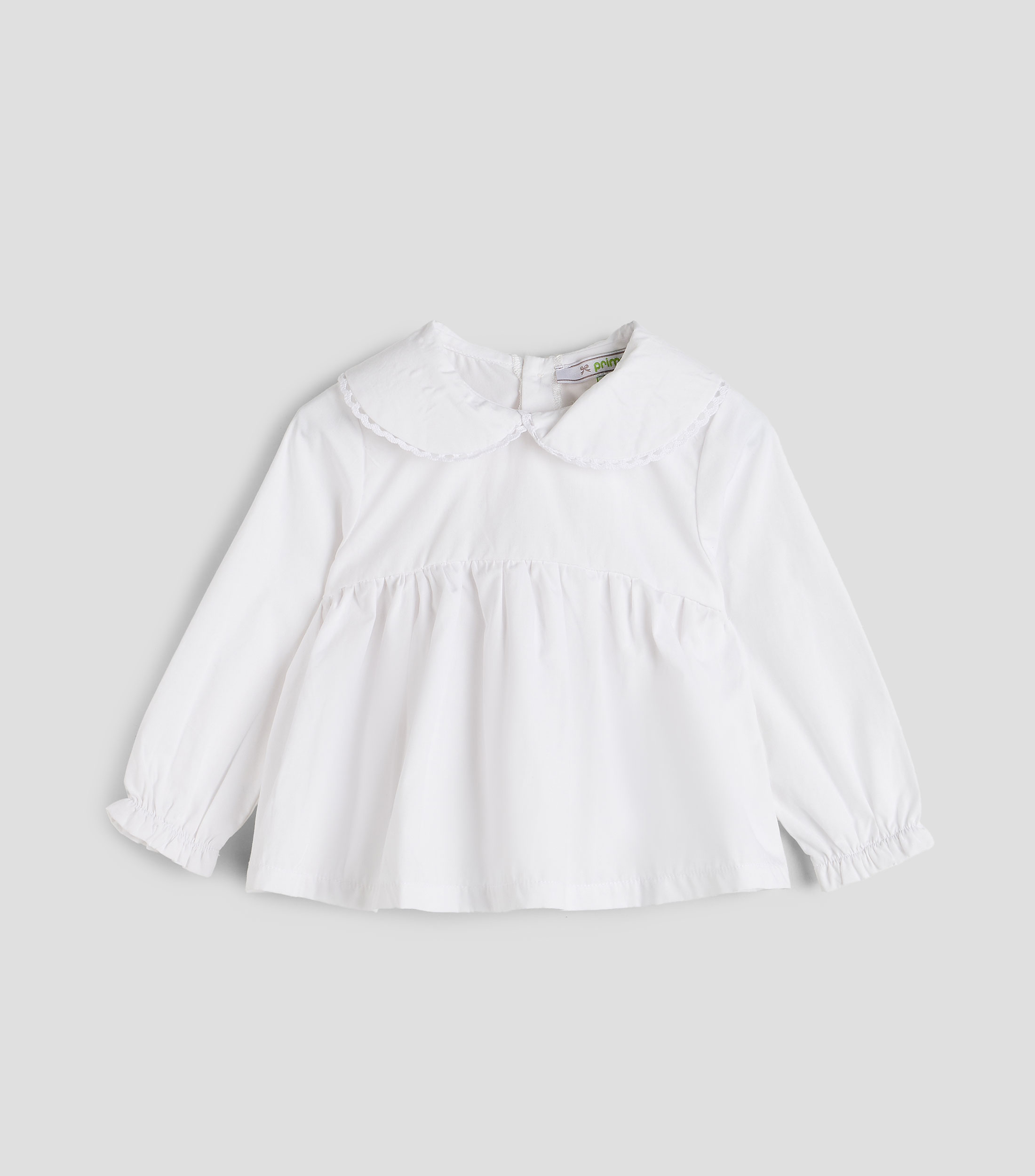 Blusa lisa con manga larga Bebé