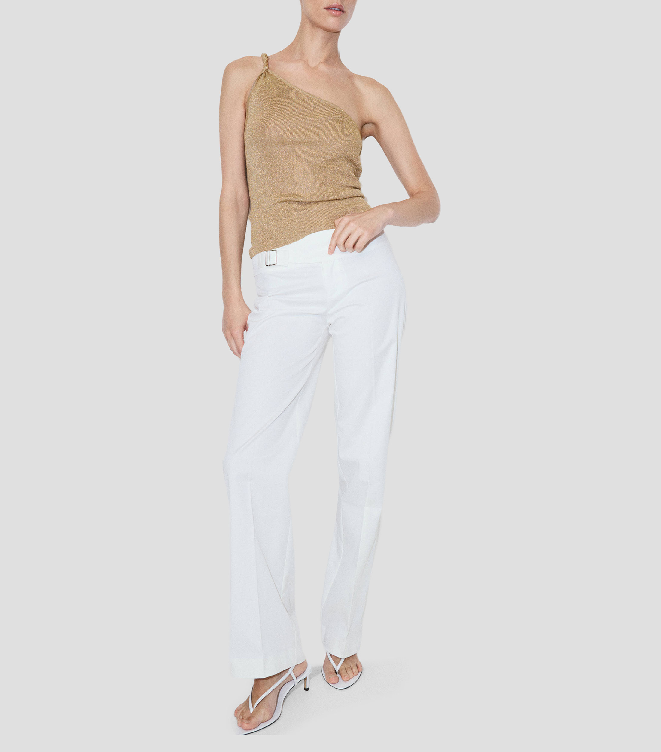 Blusa fantasía sin mangas Makay Mujer