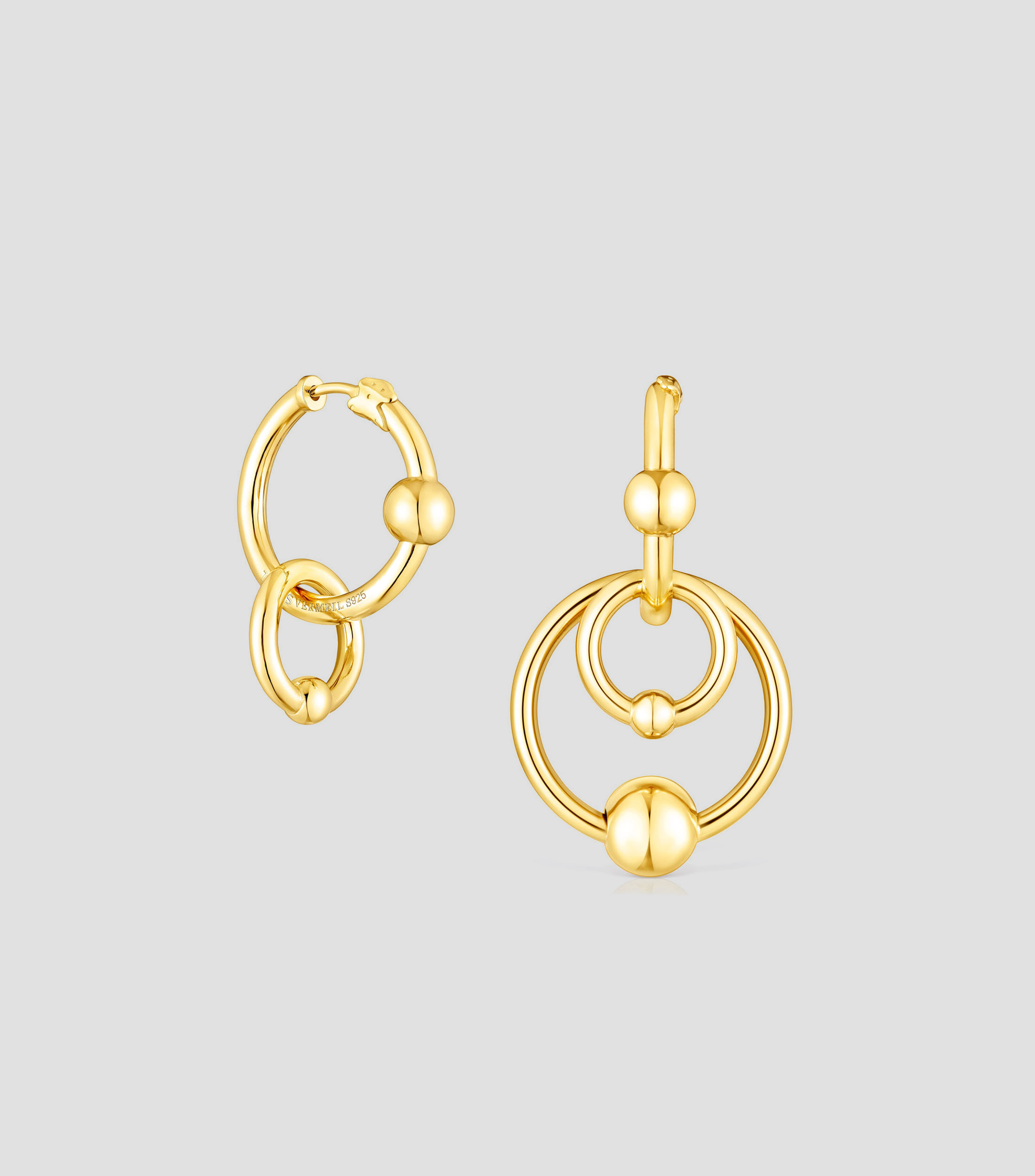 Pendientes circulares en plata .925 Plump Mujer