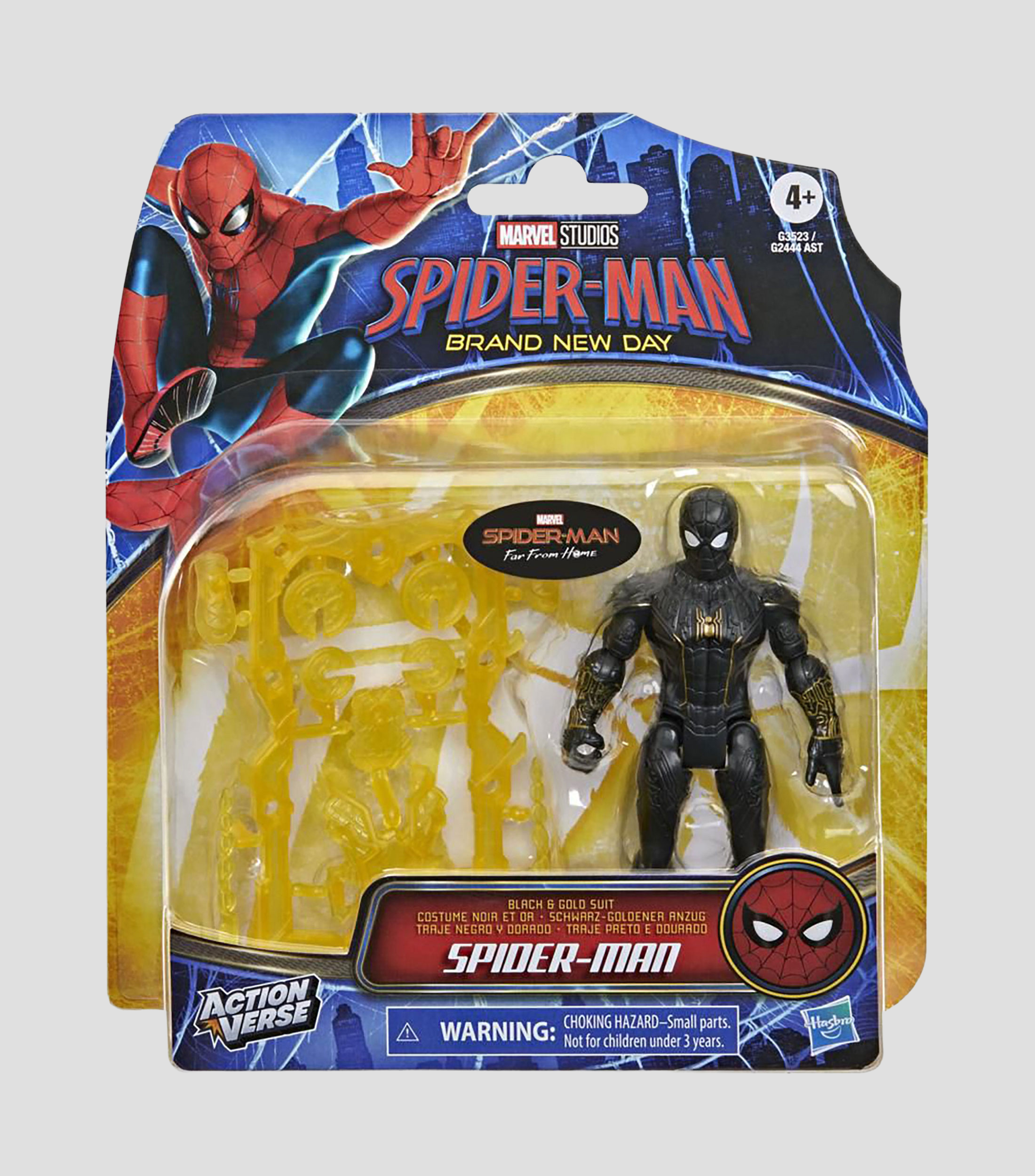 Figura de acción Spider-Man: Brand New Day ActionVerse - Black & Gold Suit Spider-Man