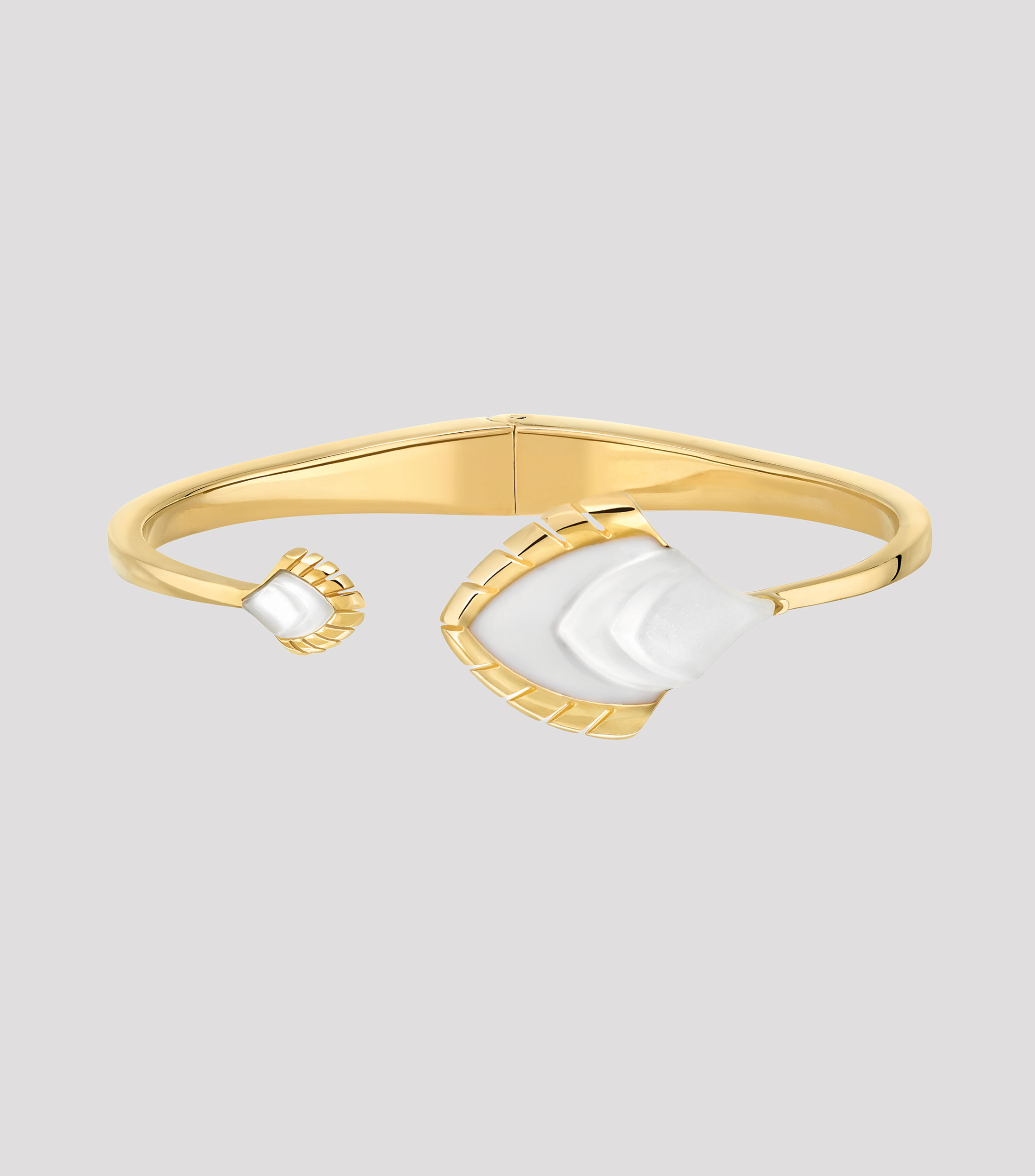 Pulsera flexible con chapa de oro de 18 kilates cristales Paon Large Mujer