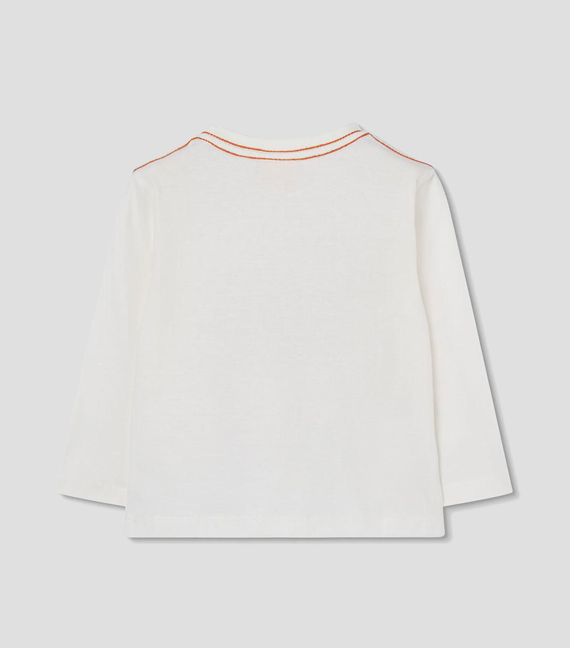 Playera de cuello redondo con manga larga estampada Niño
