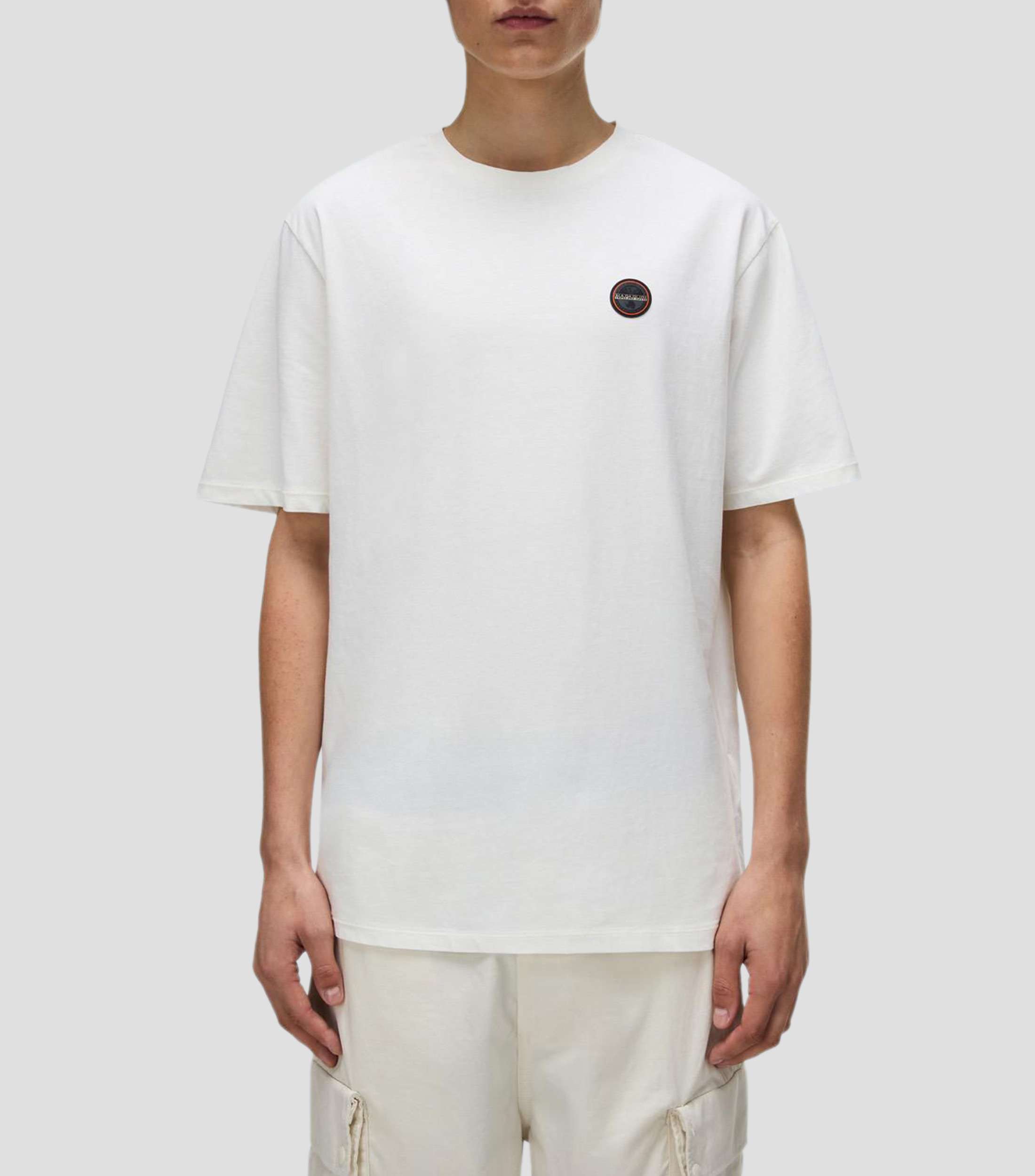 Playera cuello redondo manga corta Badge lisa Hombre