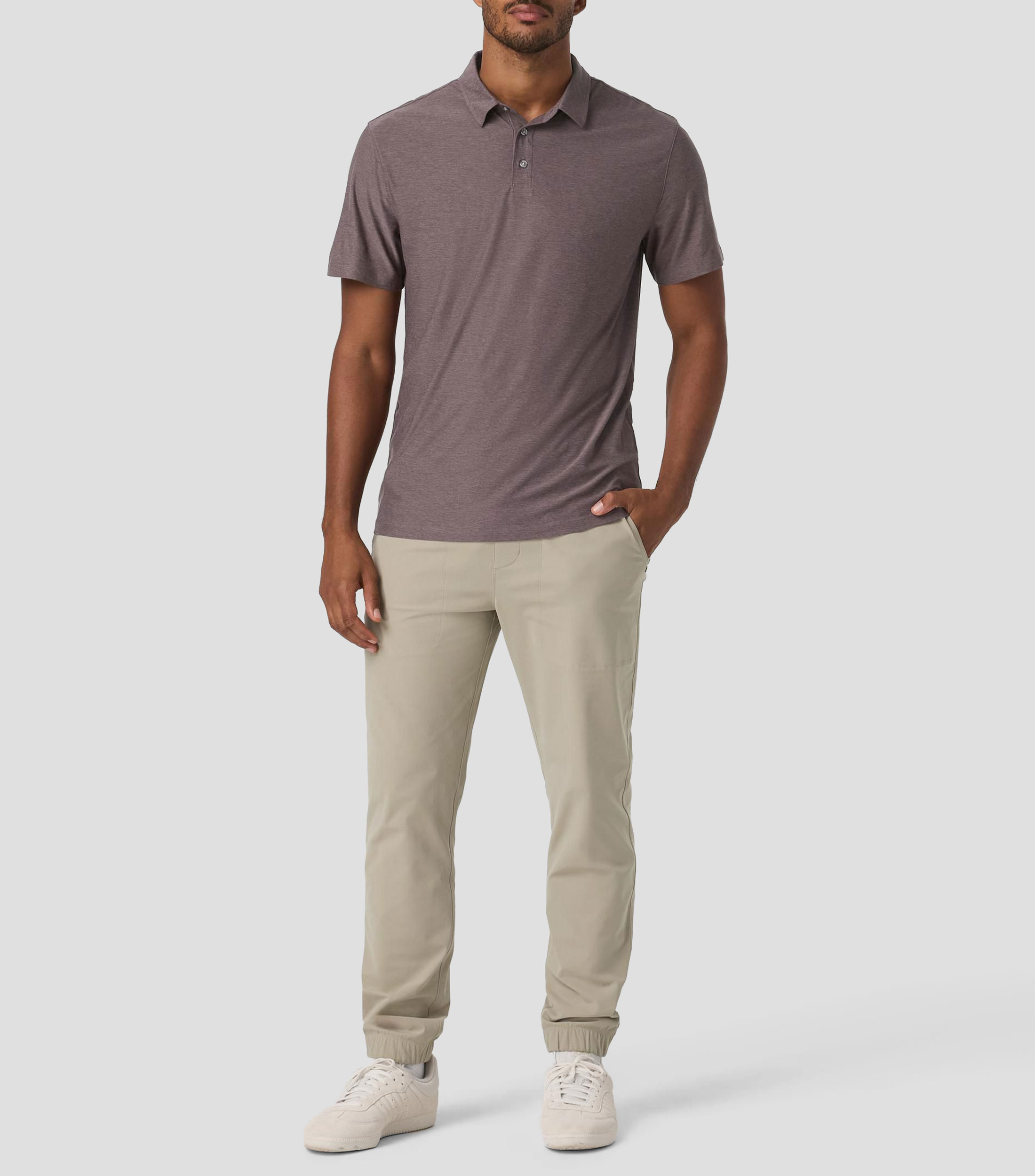 Playera tipo Polo casual cuello polo manga corta lisa Hombre