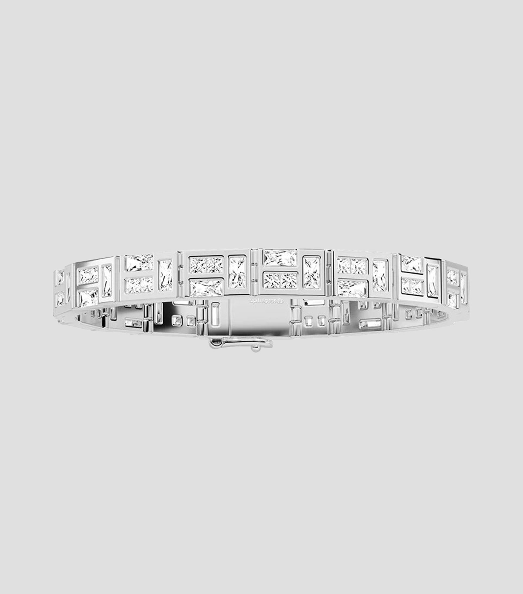 Brazalete en plata .925 con zirconia cúbica Mujer