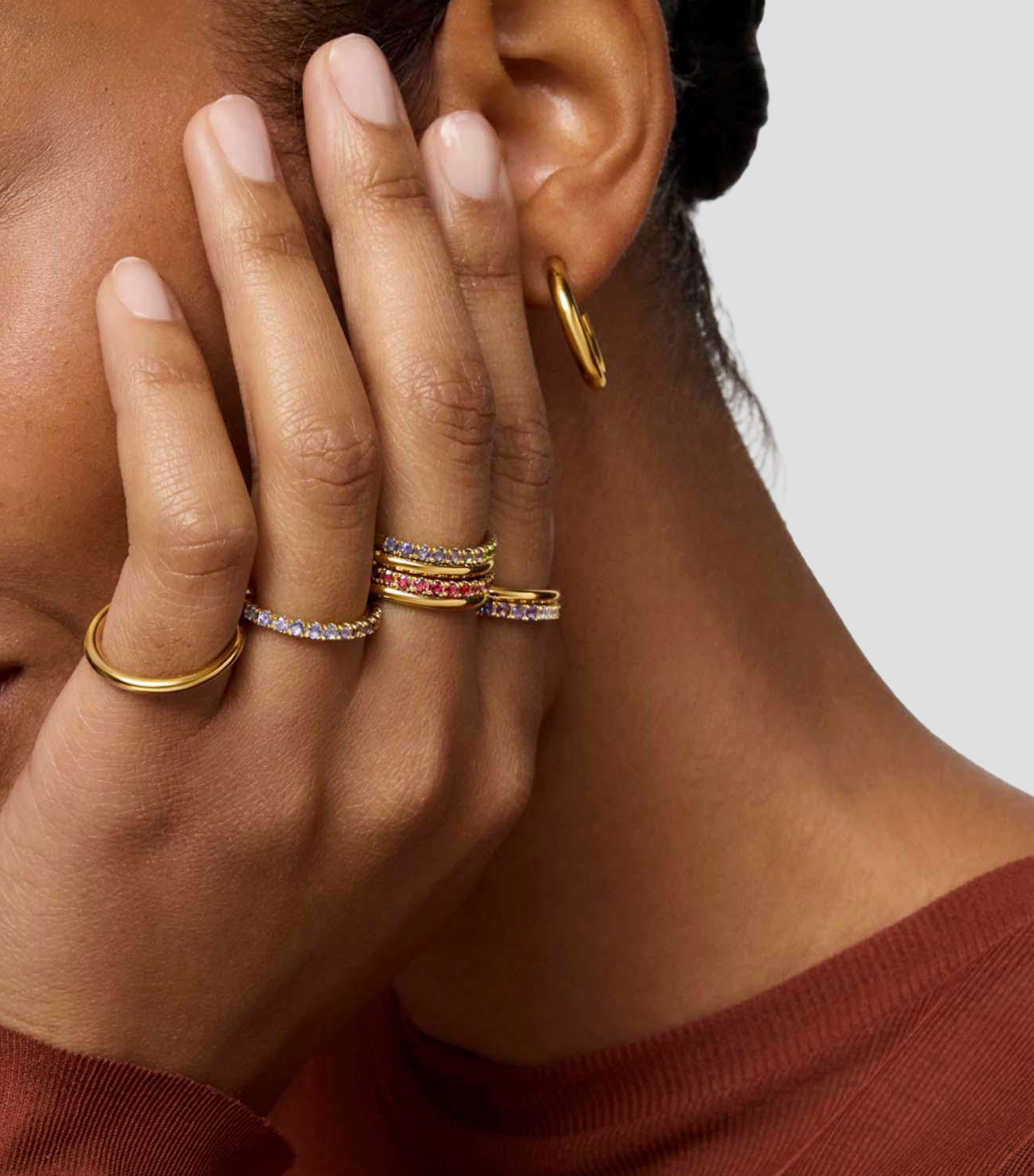 Anillo en Plata con Gemas Mujer