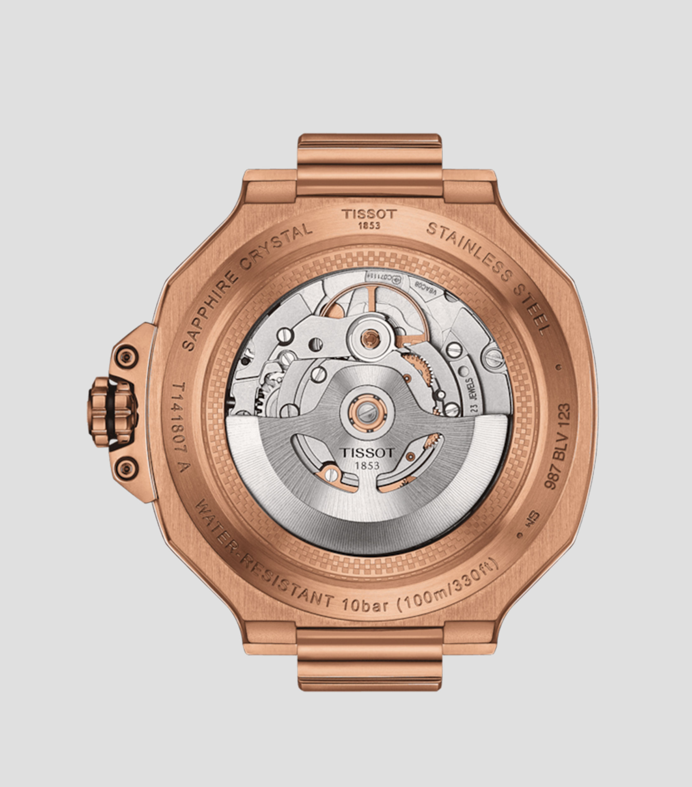 Reloj para Hombre T-Race Deportivo Negro, Oro Rosa