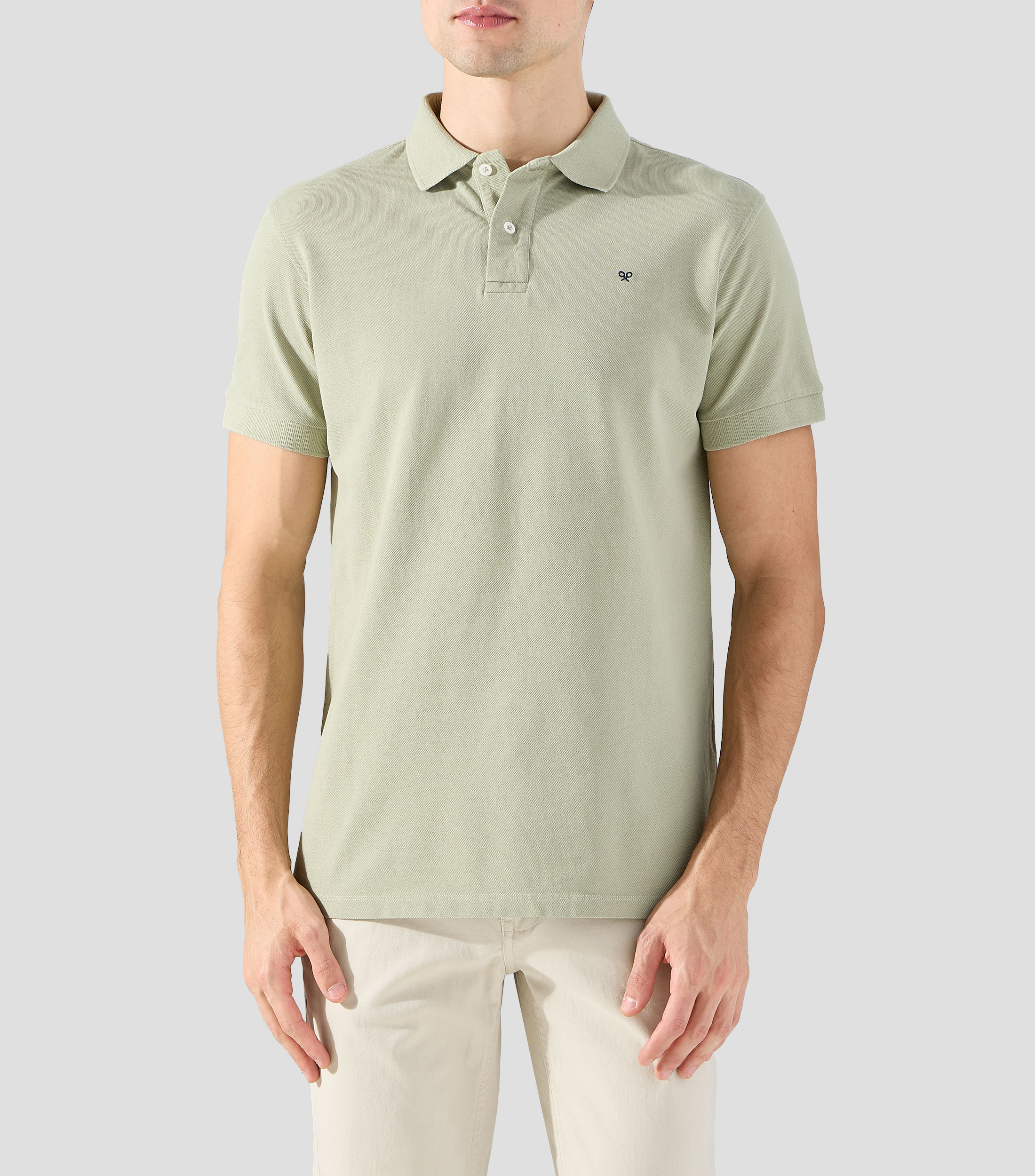 Playera tipo Polo manga corta lisa Hombre