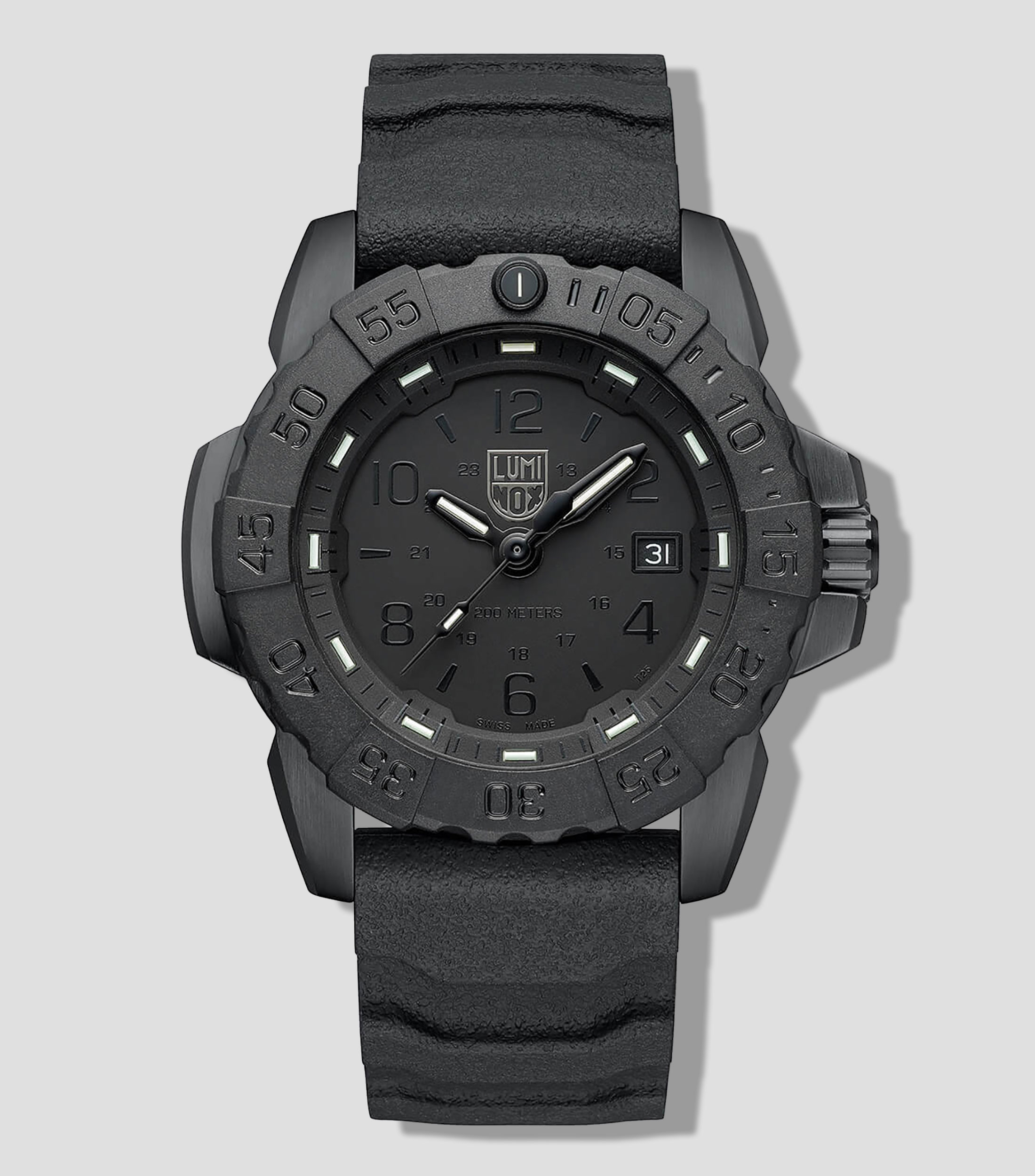 Reloj para Hombre Navy Seal Steel 3250 Time Date Series De Vestir Negro Mate