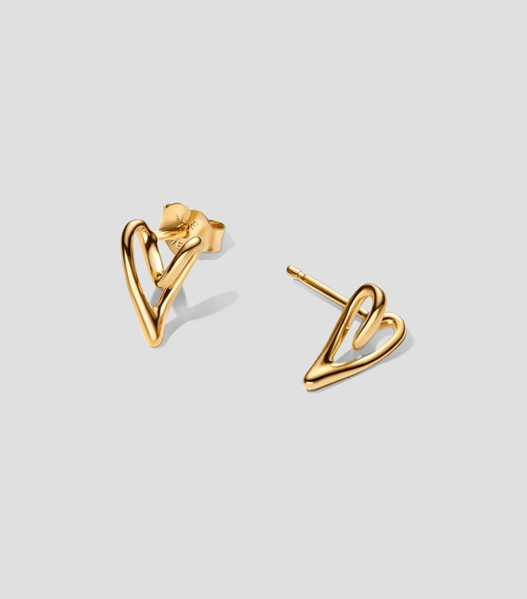 Aretes en plata corazón Mujer