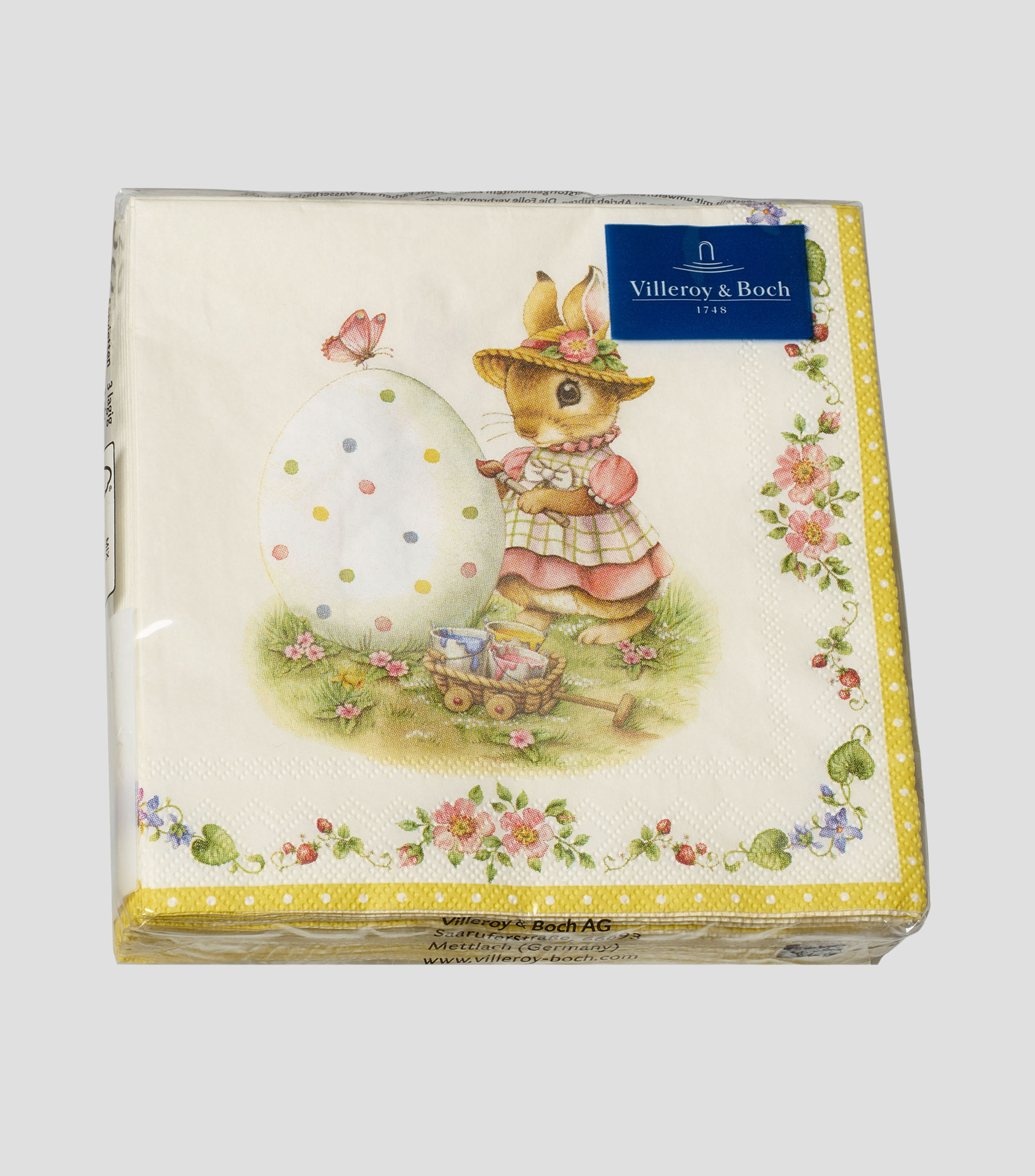 Set 20 Servilletas Easter Anna Paul de Papel con Conejas Multicolor