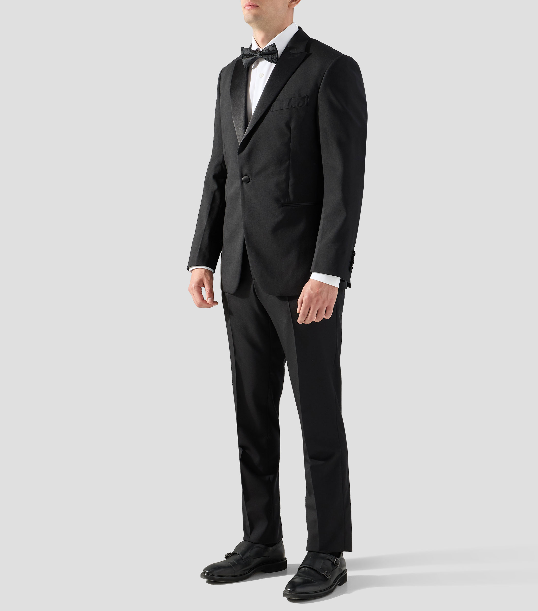 Smoking de lana corte regular liso Hombre