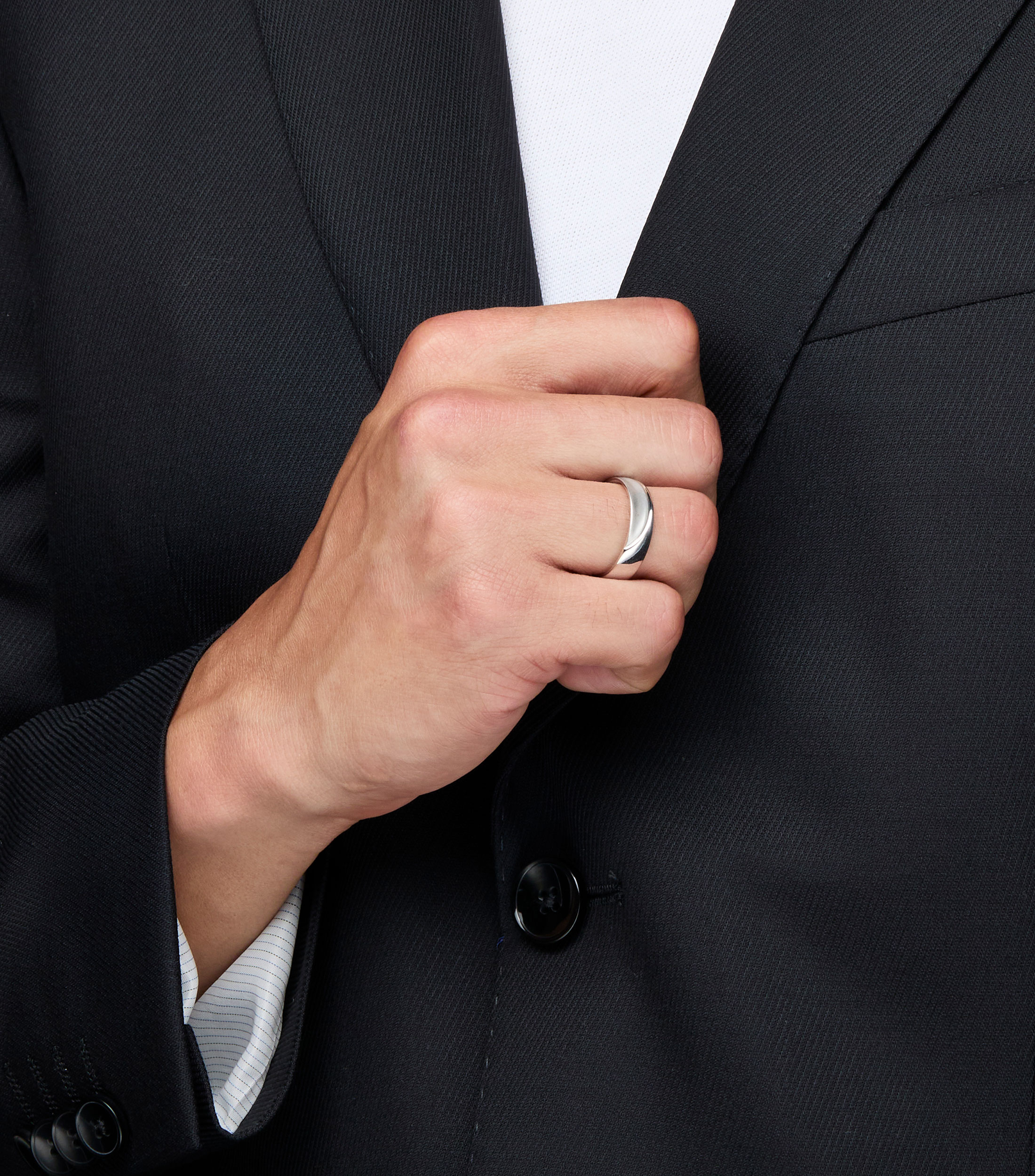 Anillo en oro blanco de 14 Kilates Hombre