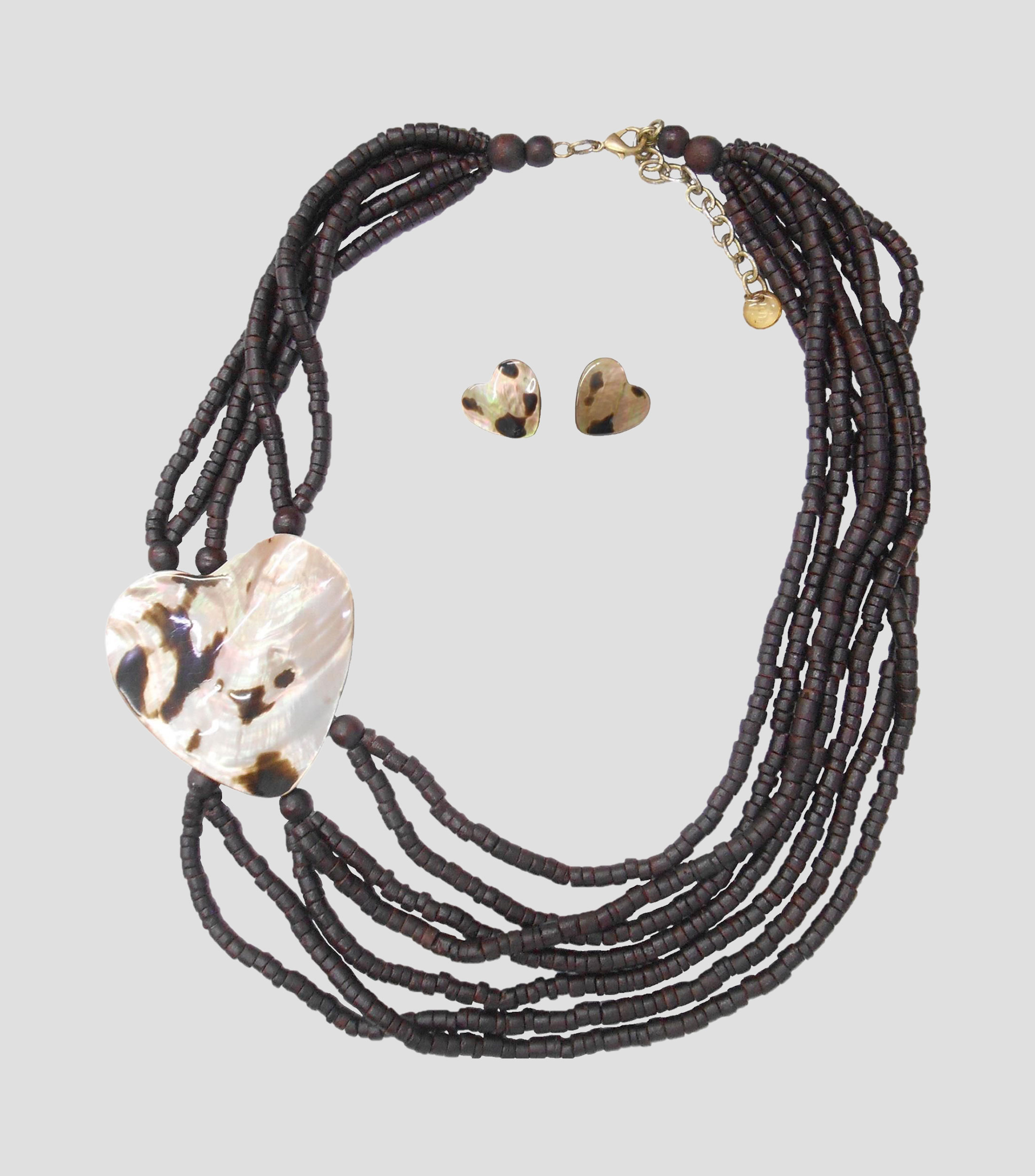 Set collar y aretes Mujer