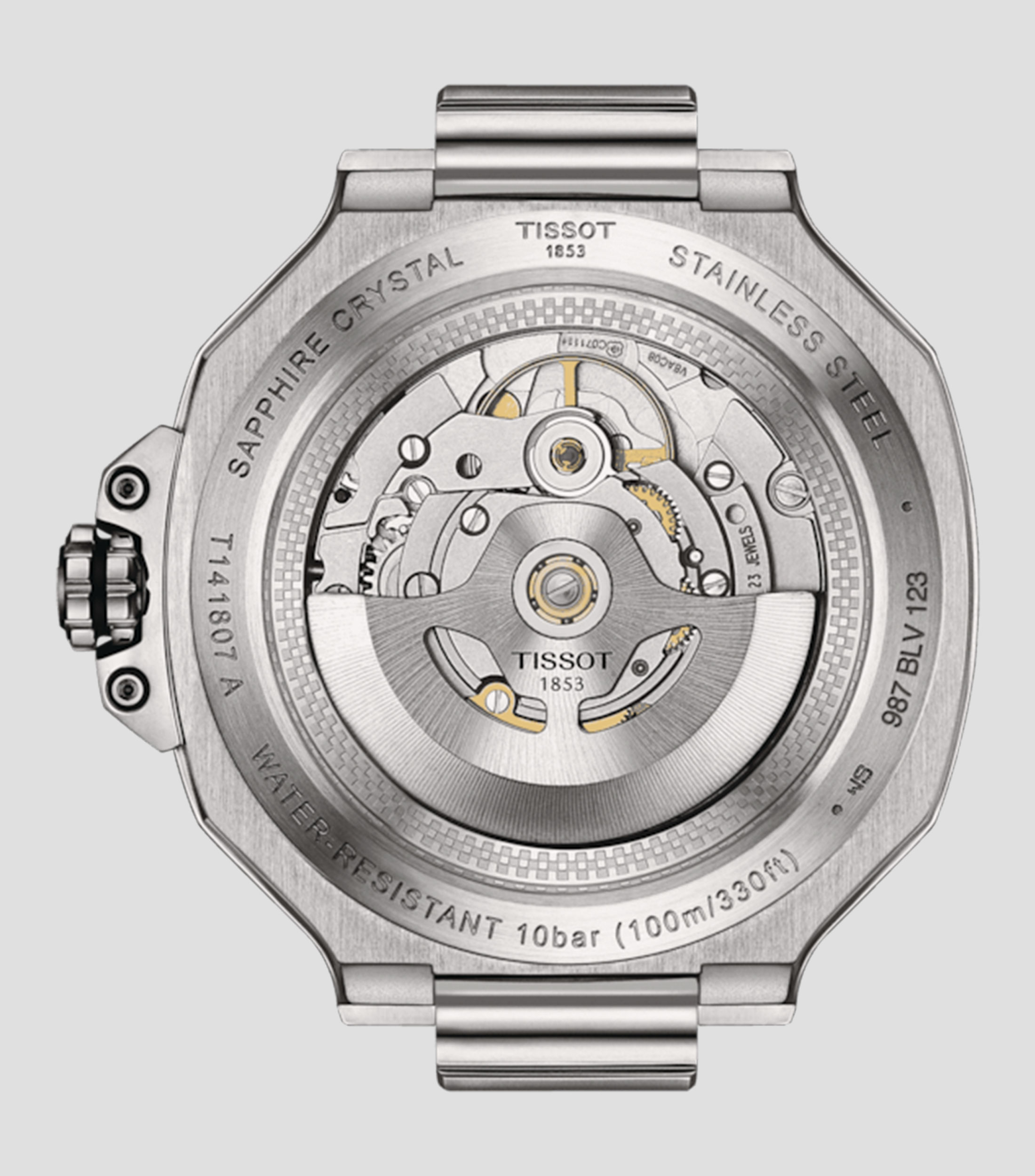 Reloj para Hombre T Race Powermatic 80 Casual, Plateado, Negro