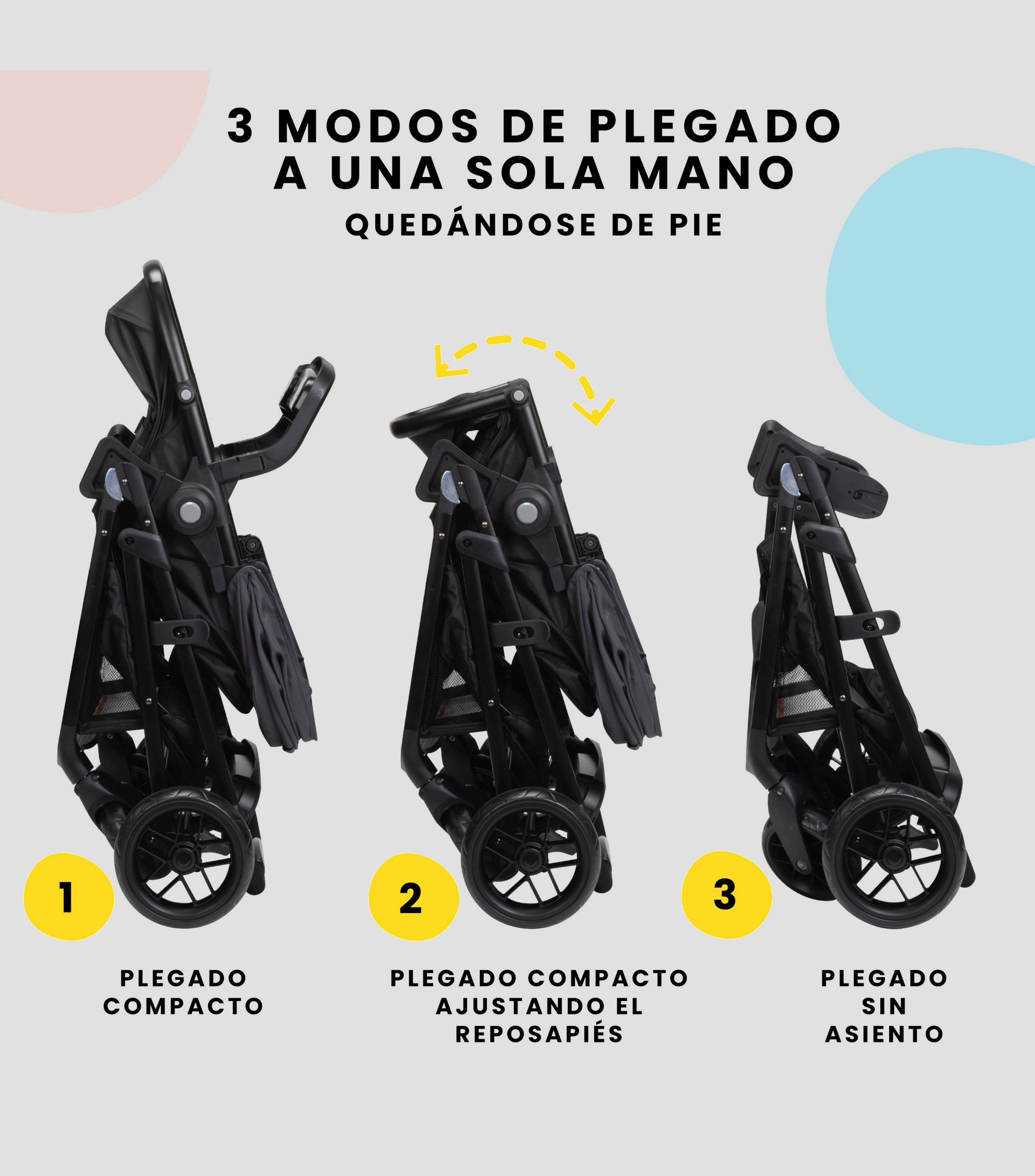 Carriola de viaje Grow Go Flex 8-en-1 Negra