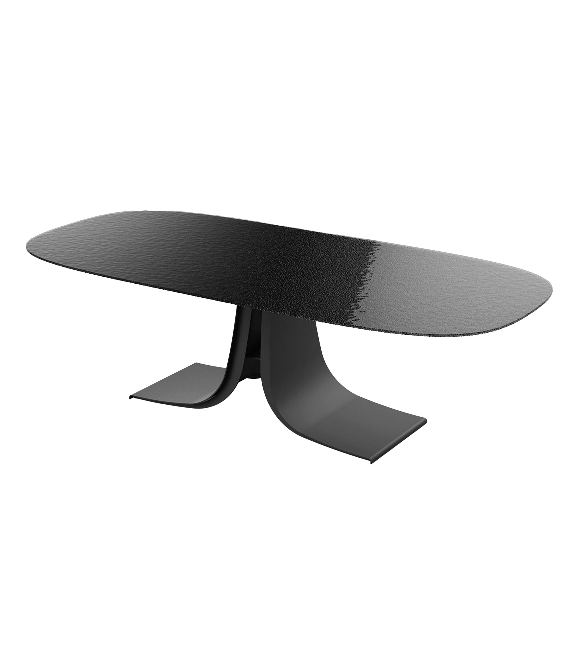 Mesa de comedor ovalada Ponza en Vidrio