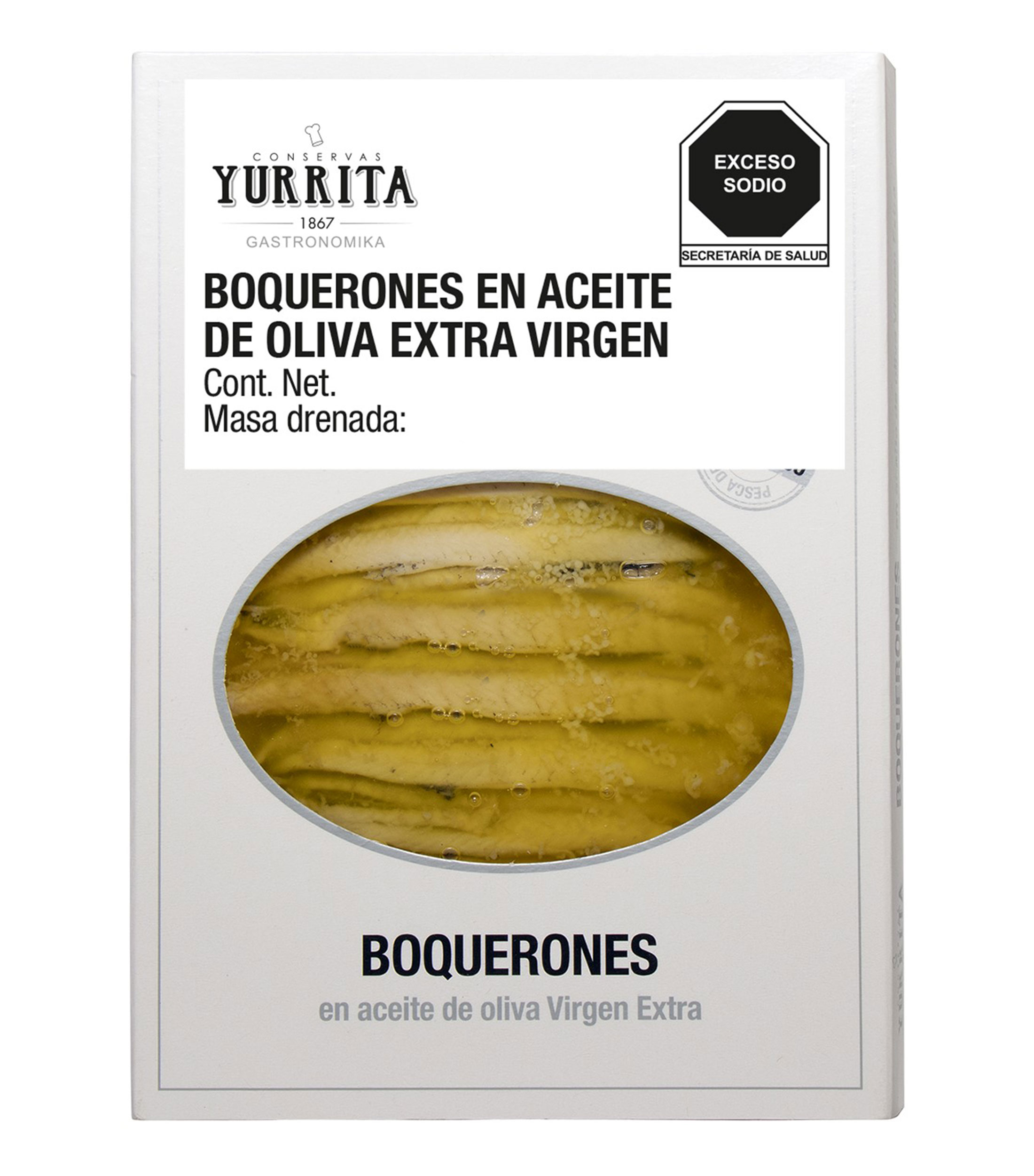 Boquerones en aceite de oliva extra virgen, 100 gr