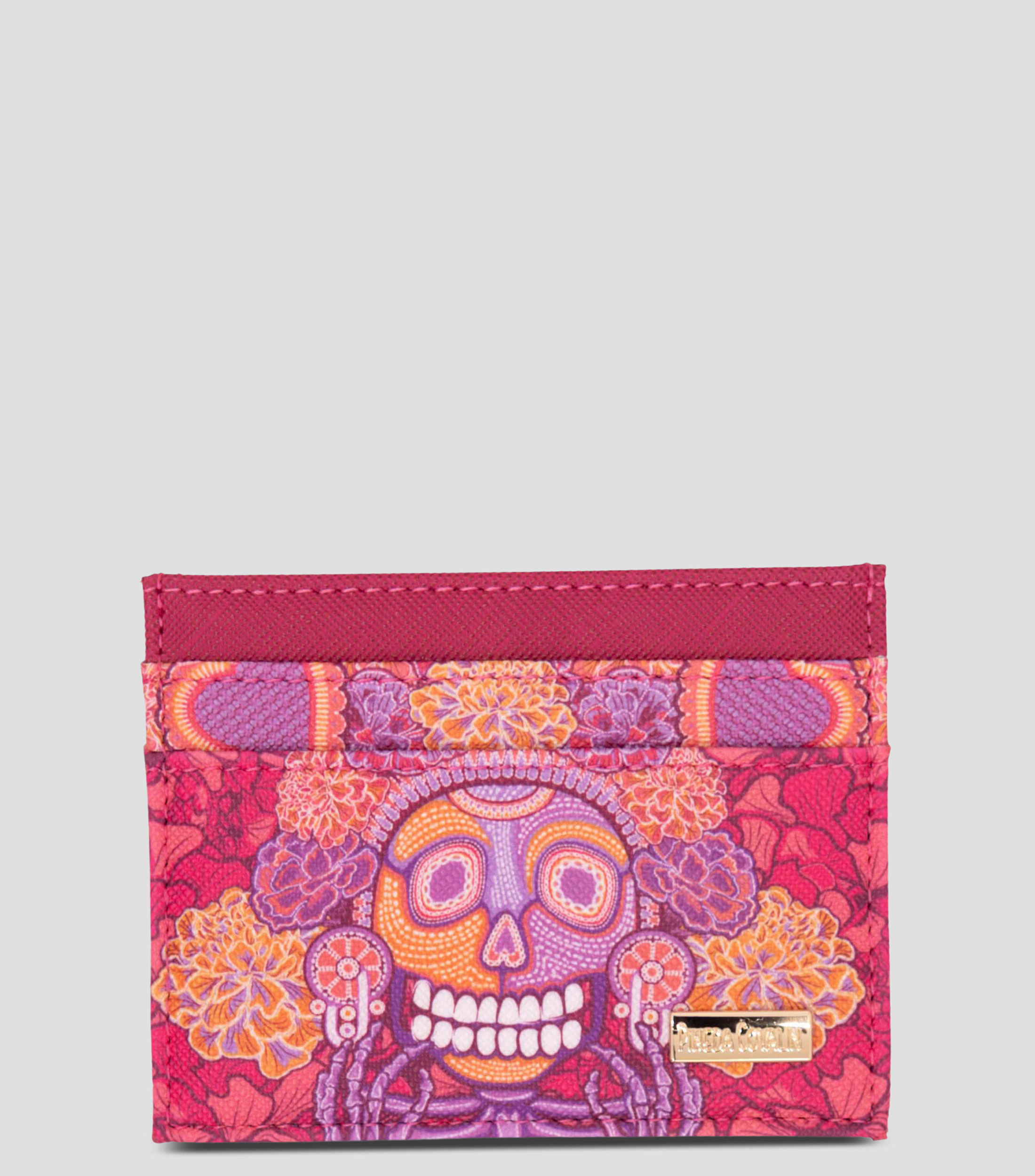 Tarjetero con estampado Día de Muertos Catrina Mujer