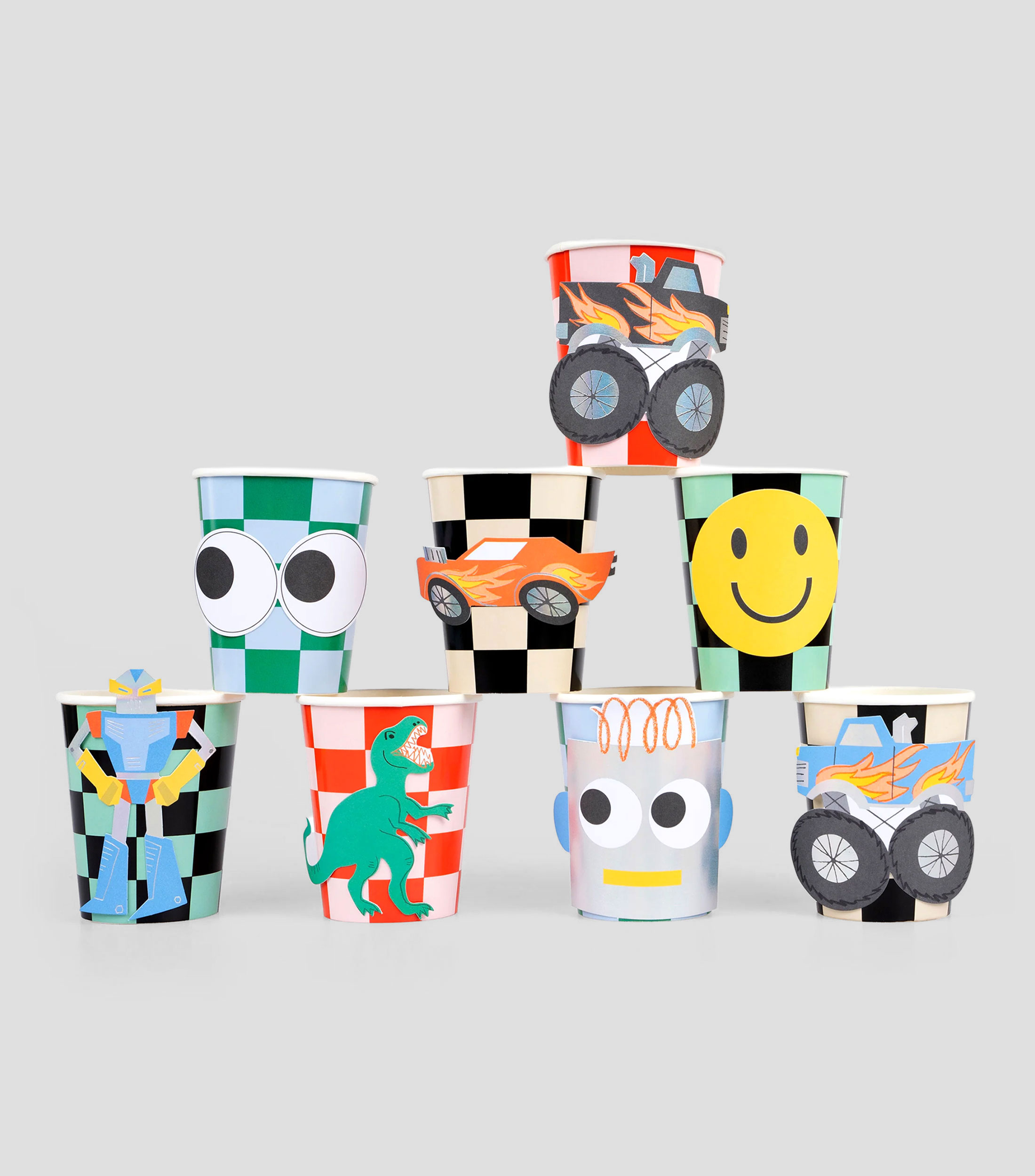 Set 8 vasos de papel Toybox Icon