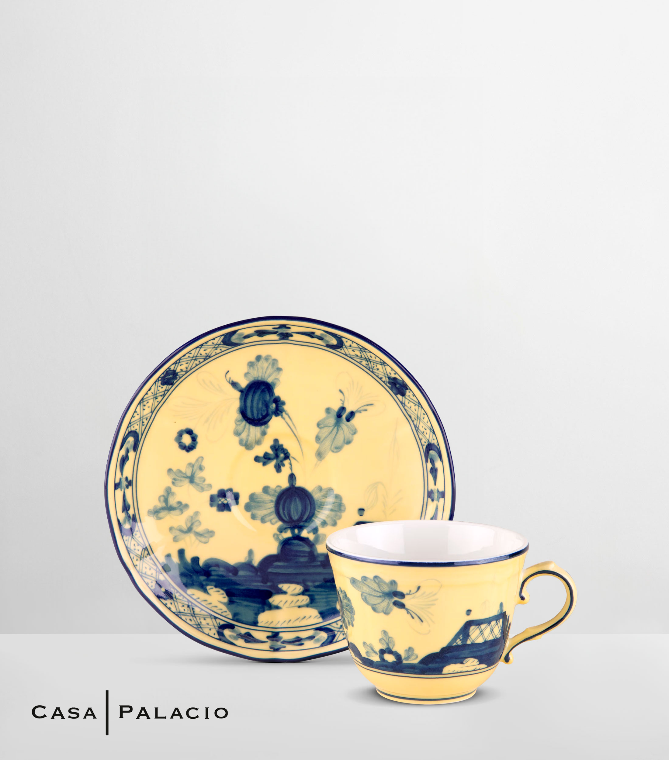 Plato con Taza Oriente Italiano Citrino