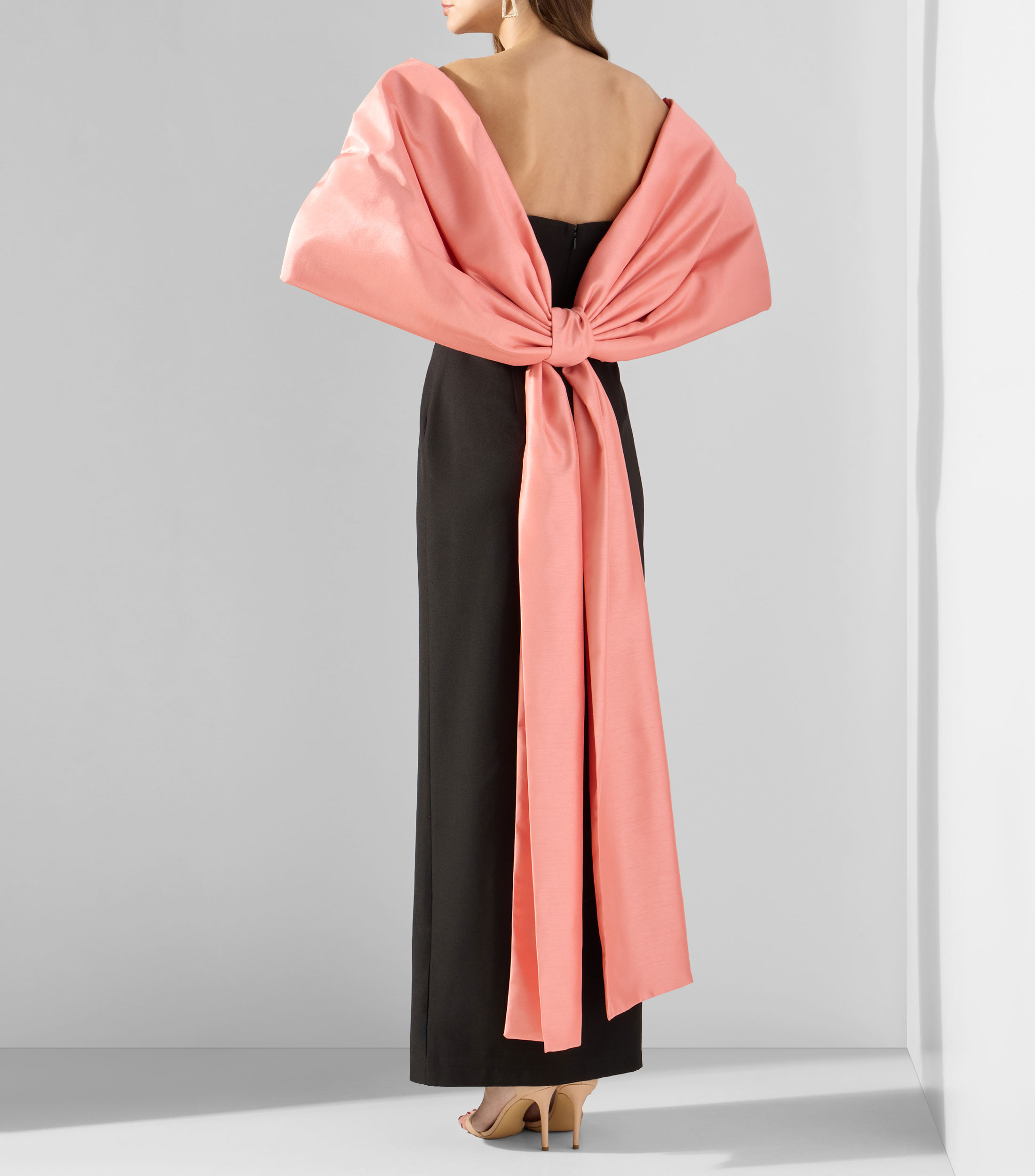 Vestido largo liso Mujer