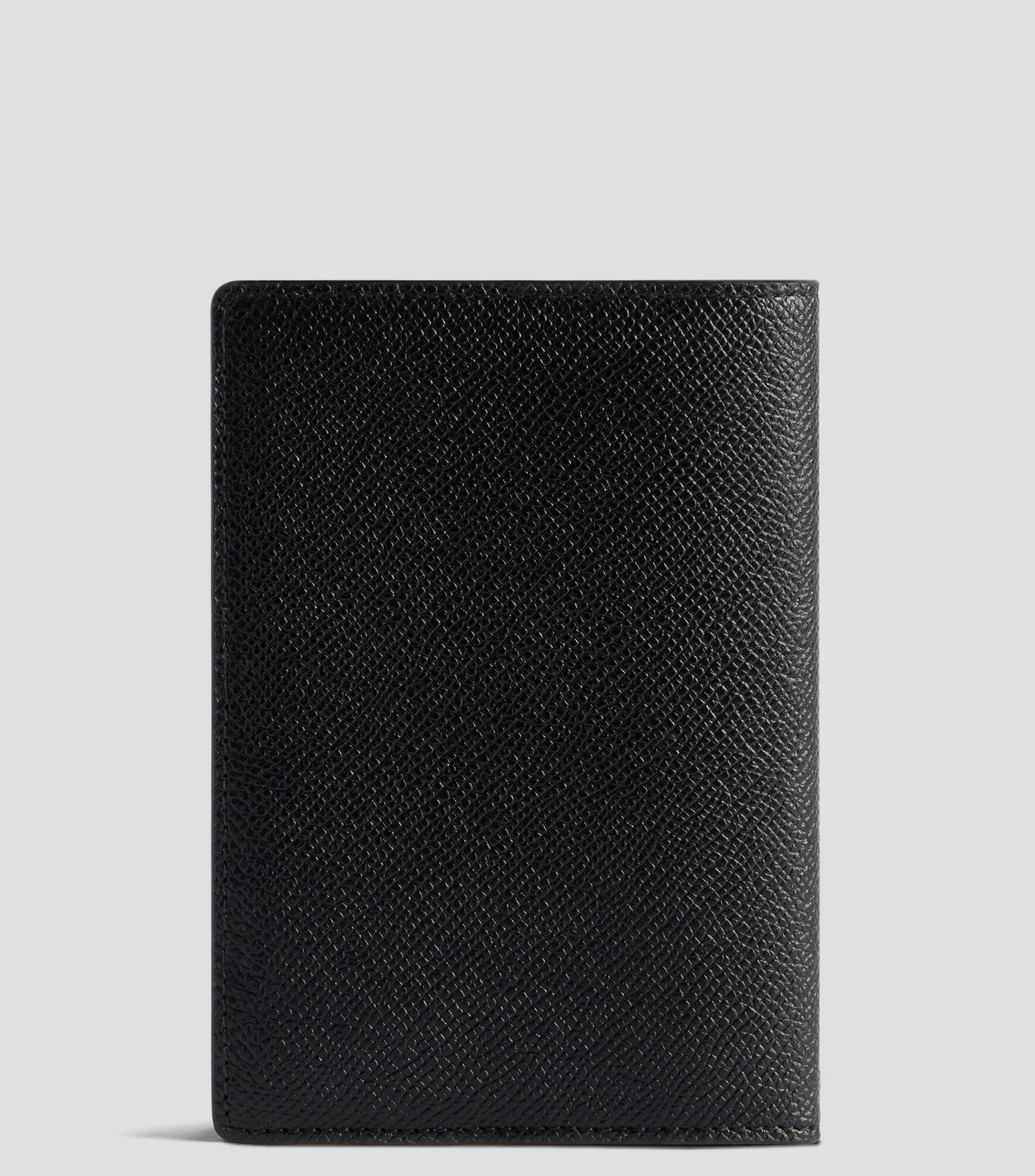 Portapasaporte negro en piel estampado Hombre
