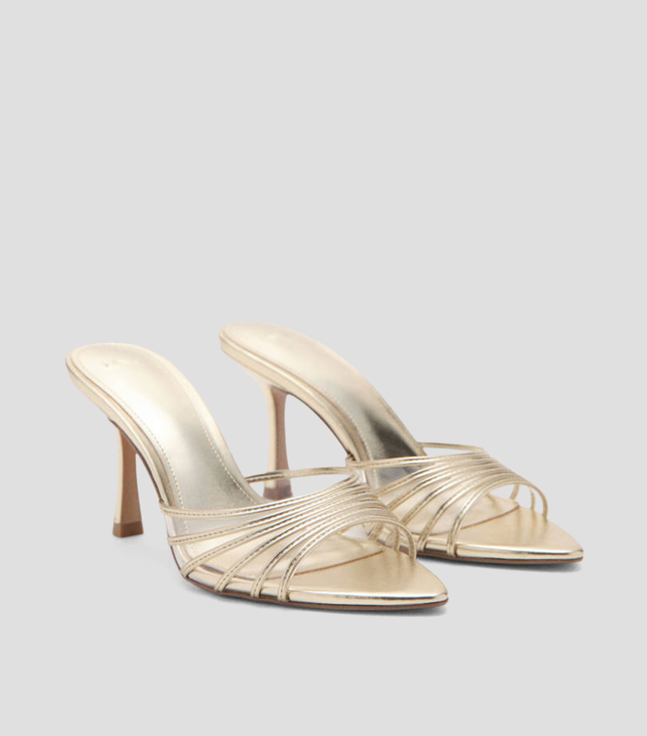 Sandalias con tacón alto de aguja Mujer