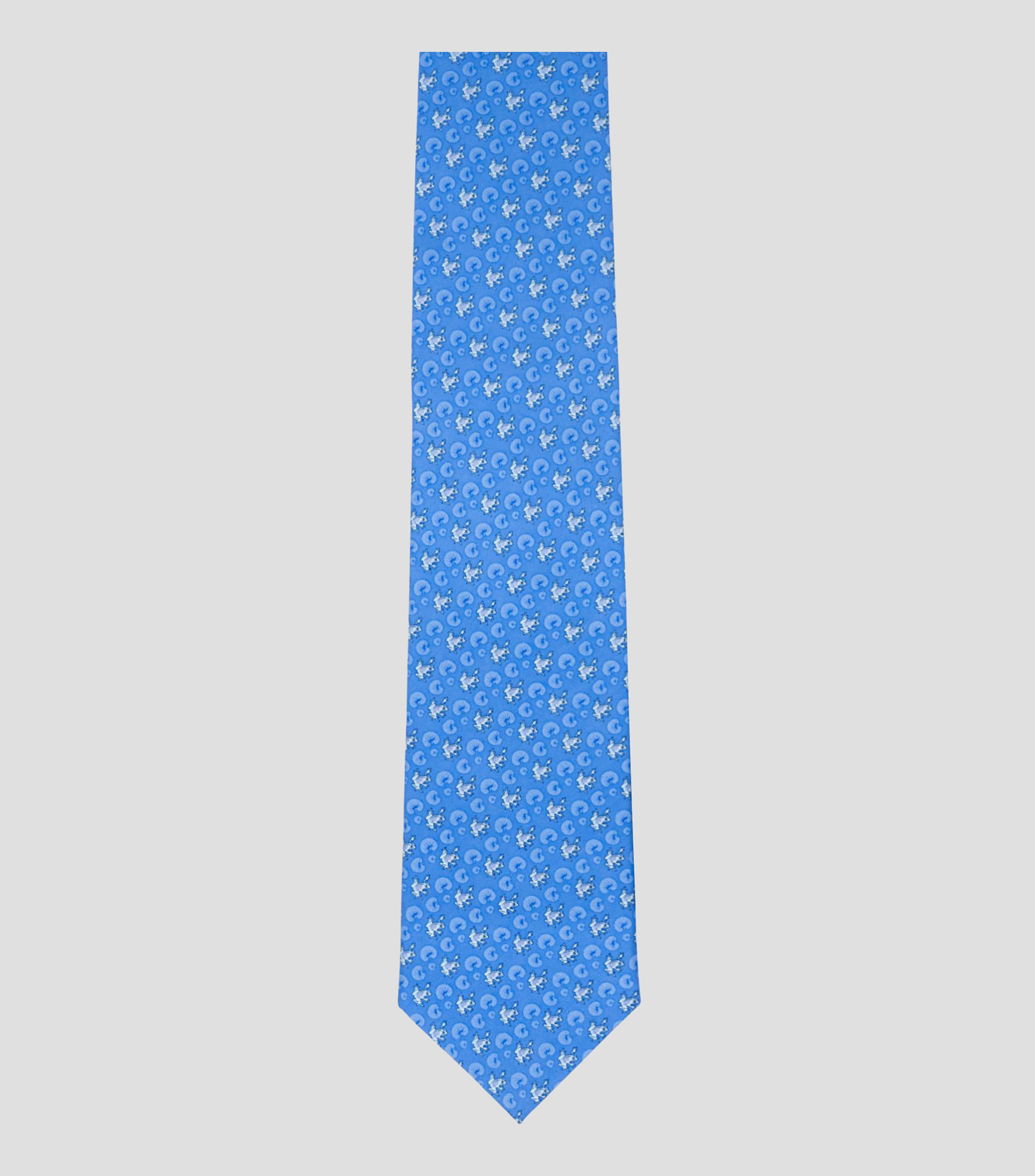 Corbata ancha de seda estampada