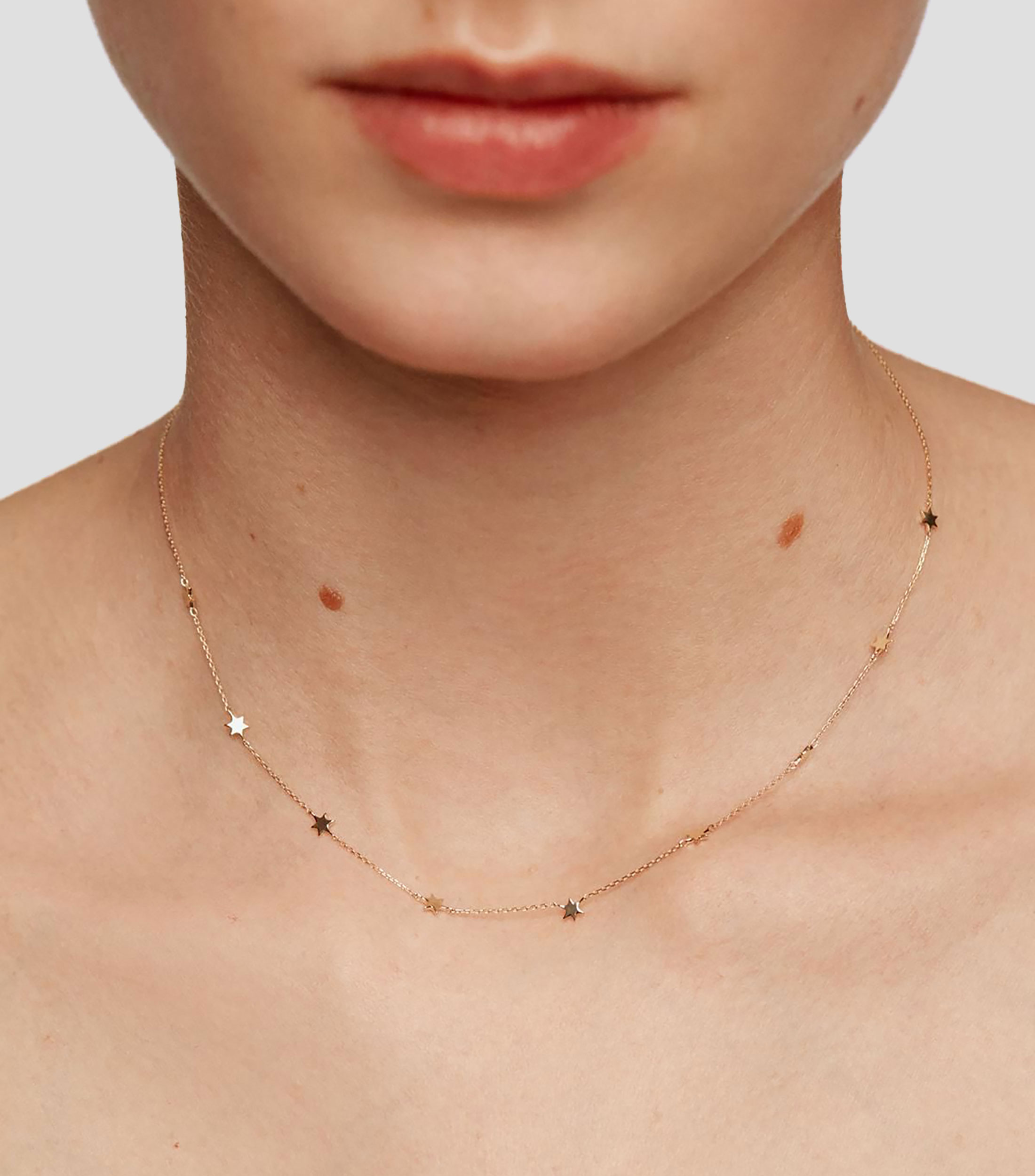 Collar en Plata con estrellas Mujer