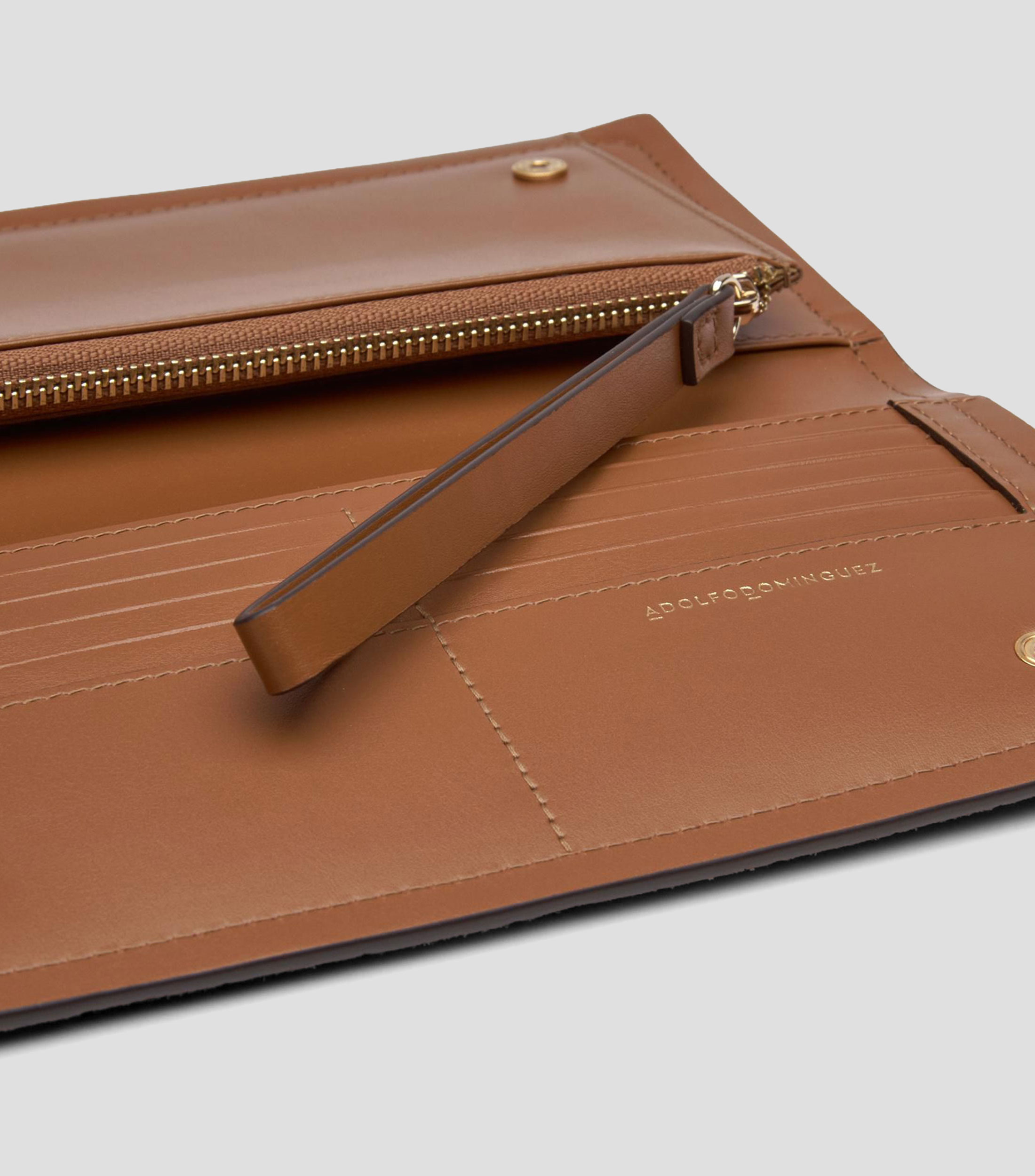 Cartera en piel liso Mujer