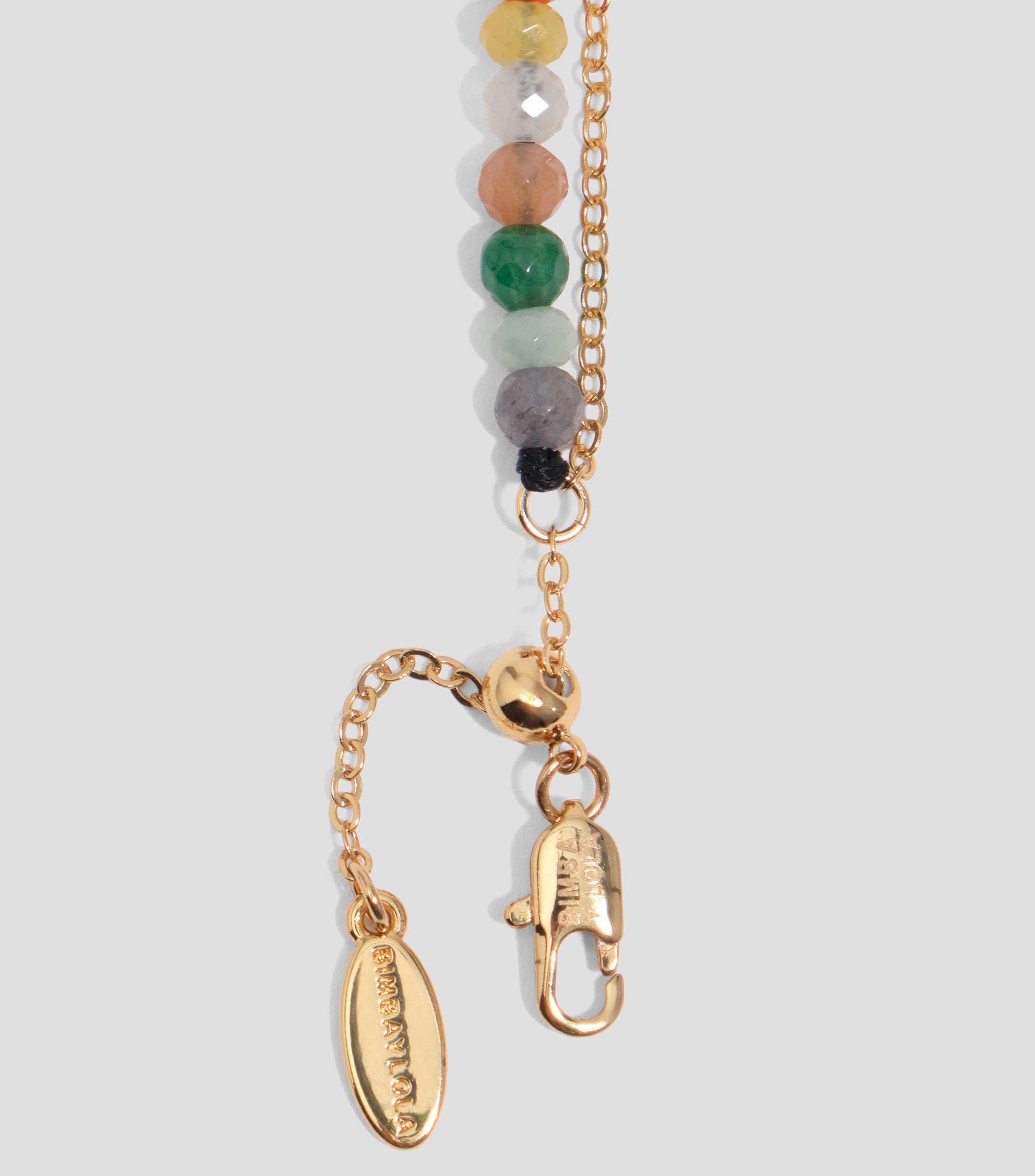 Pulsera doble piedras y corazón dorada Mujer