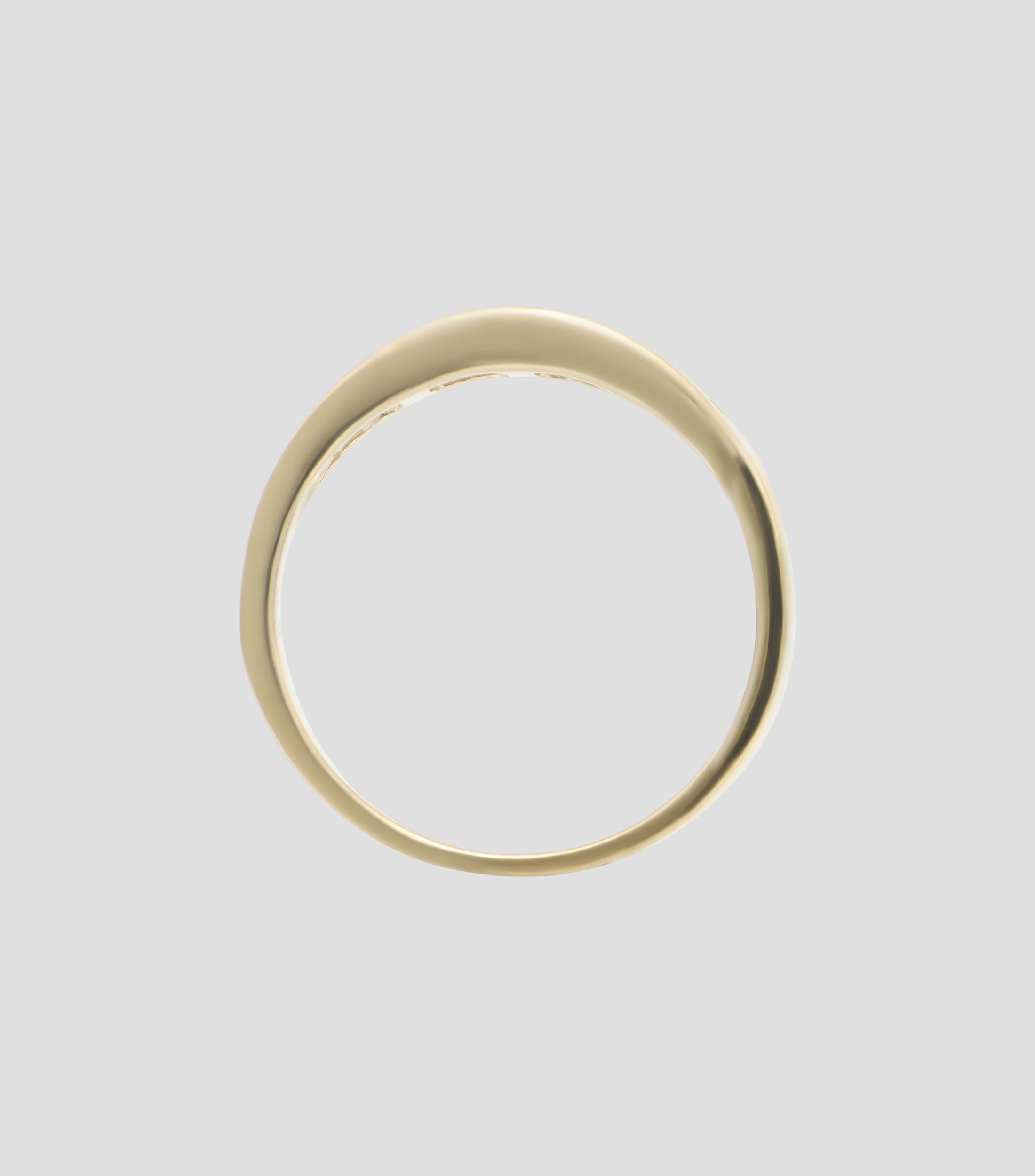 Anillo en oro amarillo de 14 Kilates con diamantes Mujer